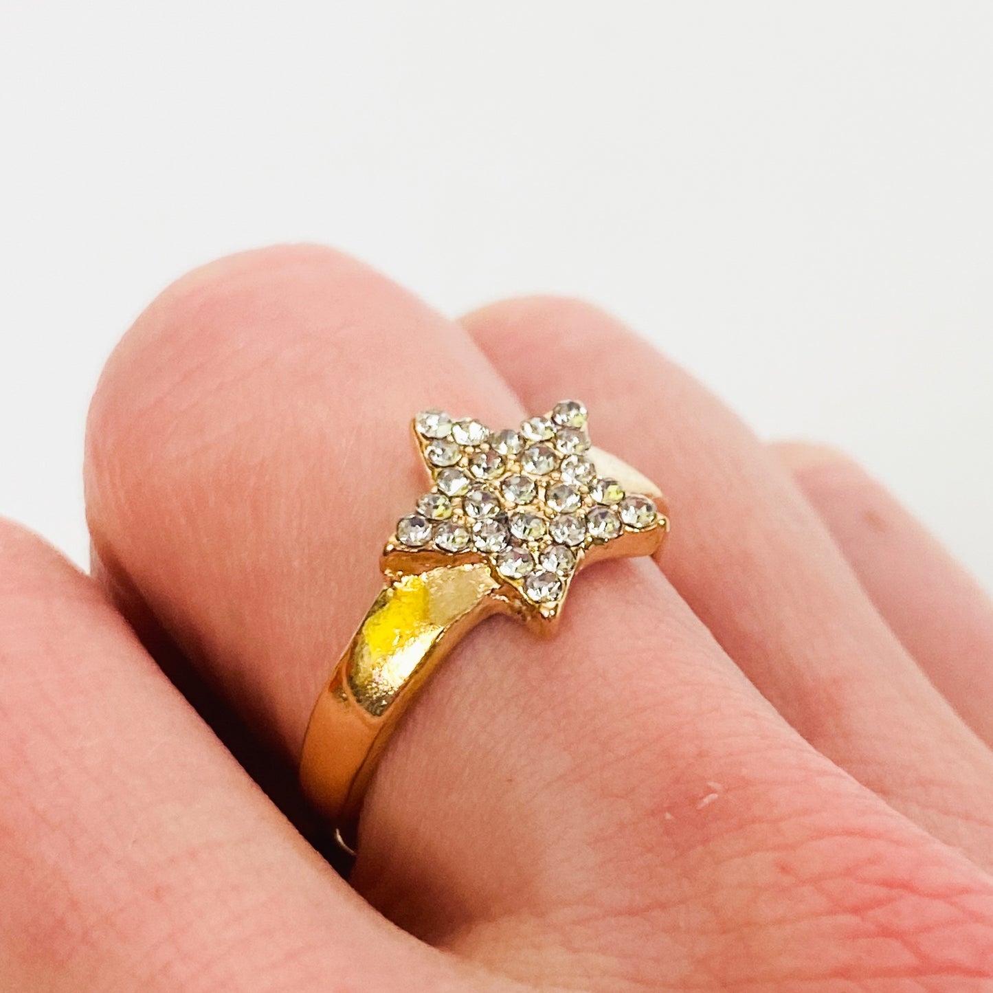 Zirconia Star Ring Gold