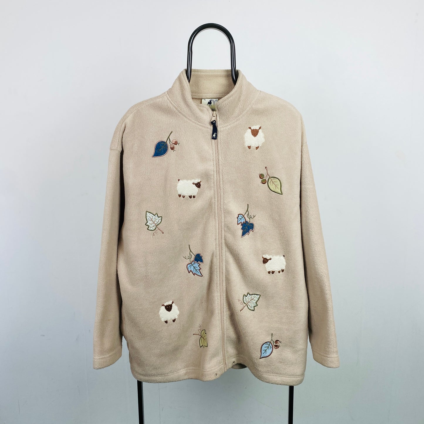 Retro Tulchan Sheep Fleece Sweatshirt Brown XL