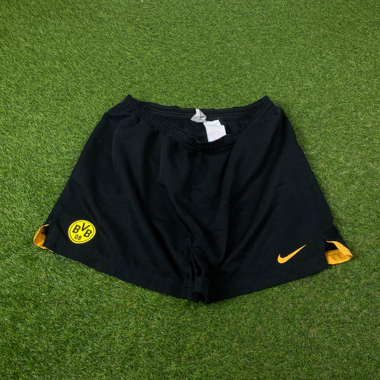 00s Nike Borussia Dortmund Football Shorts Black Large