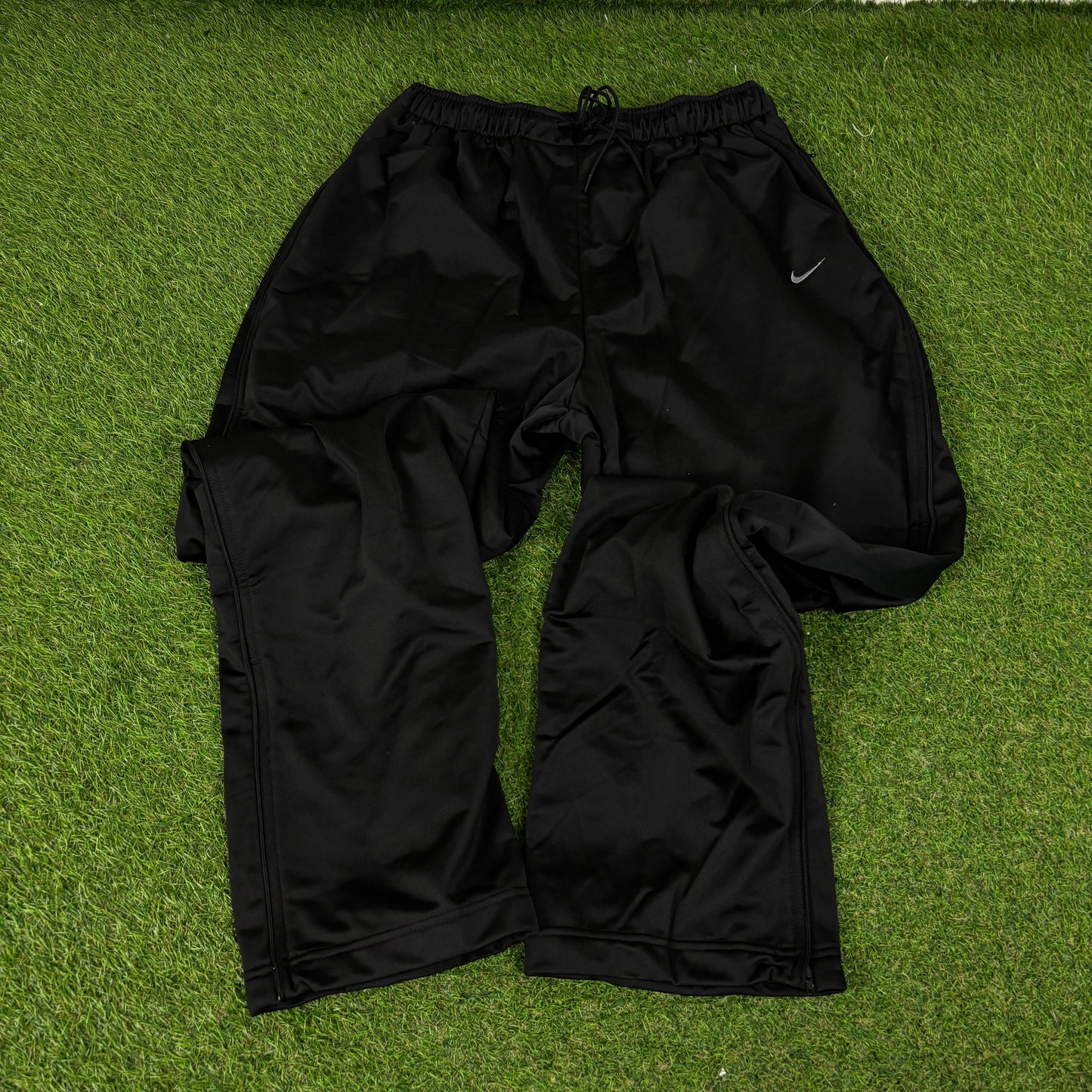 00s Nike Piping Tracksuit Set Jacket + Joggers Grey XXL