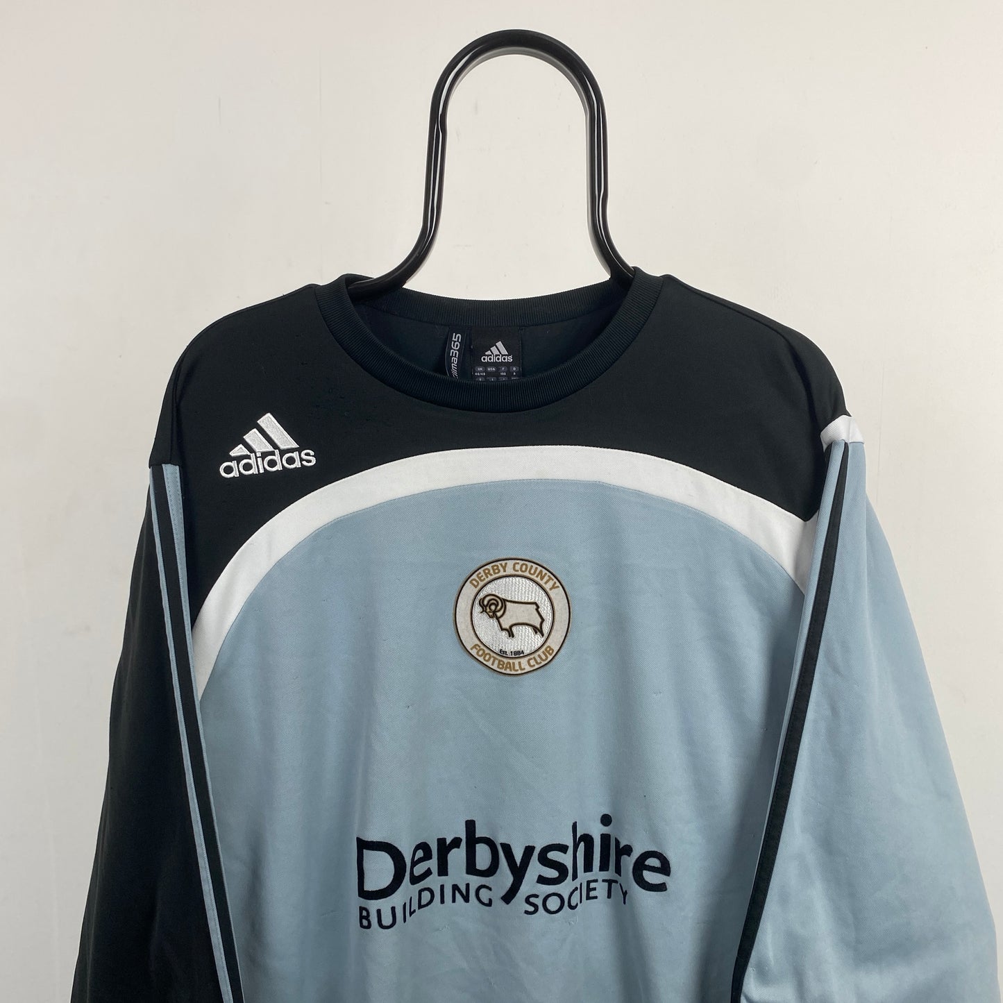 00s Adidas Derby Football Sweatshirt Grey XL