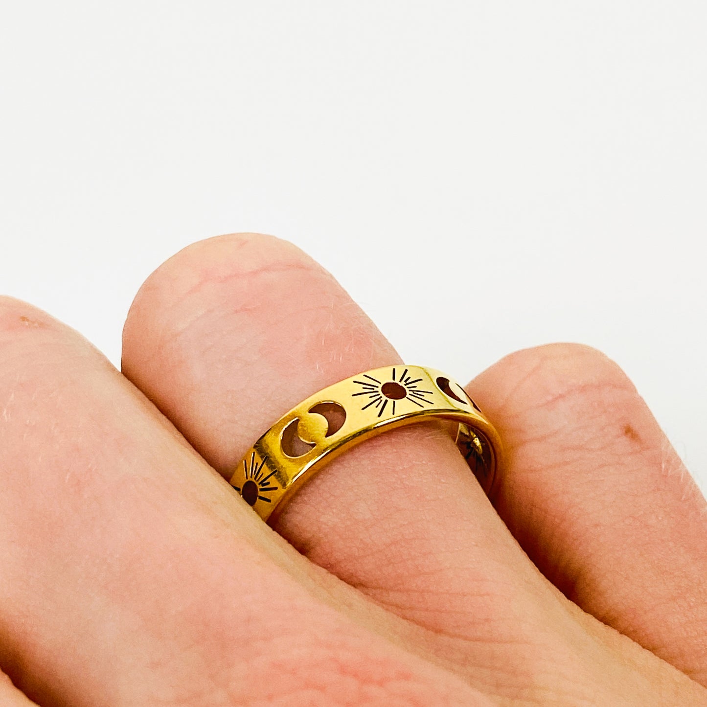 Retro Vintage Sun Ring Gold