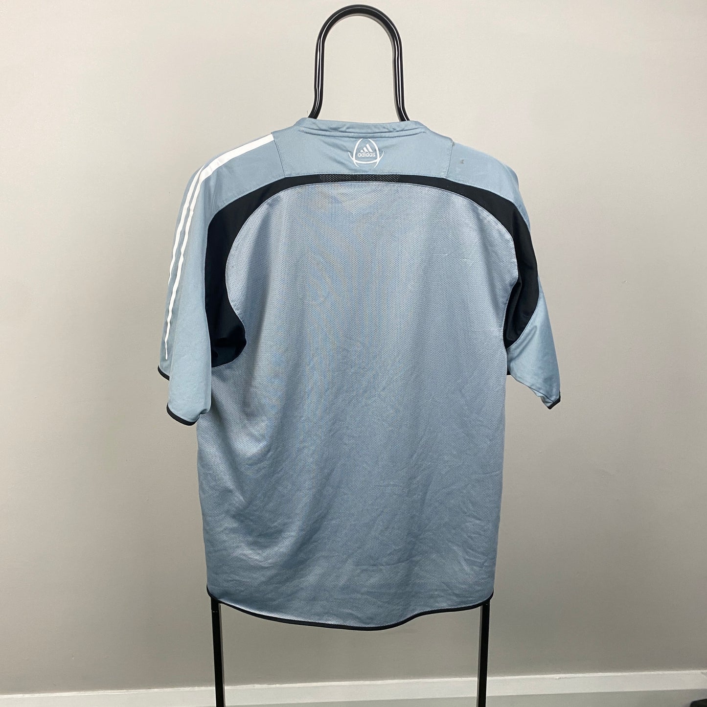 00s Adidas Real Madrid Football Shirt T-Shirt Grey Medium