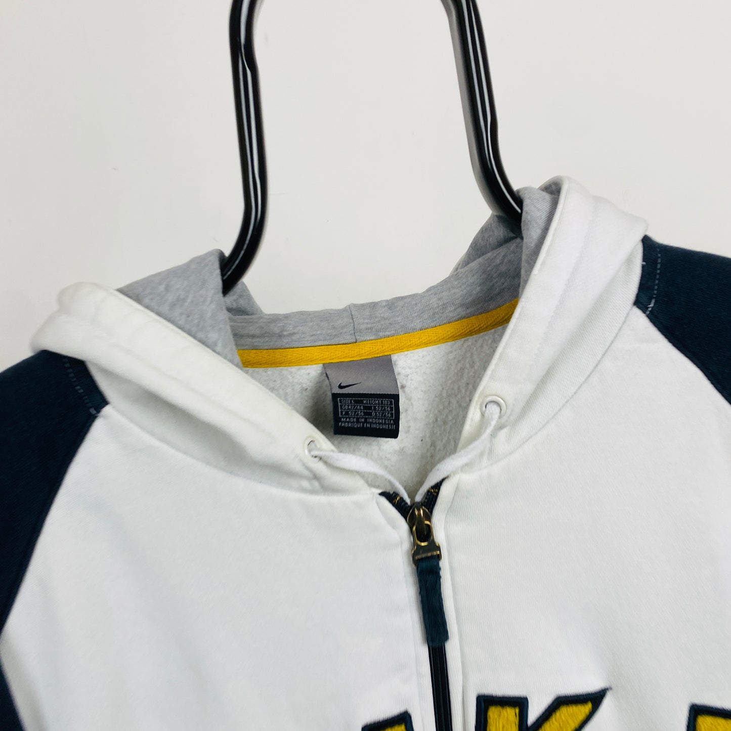 90s Nike Zip Hoodie White Large