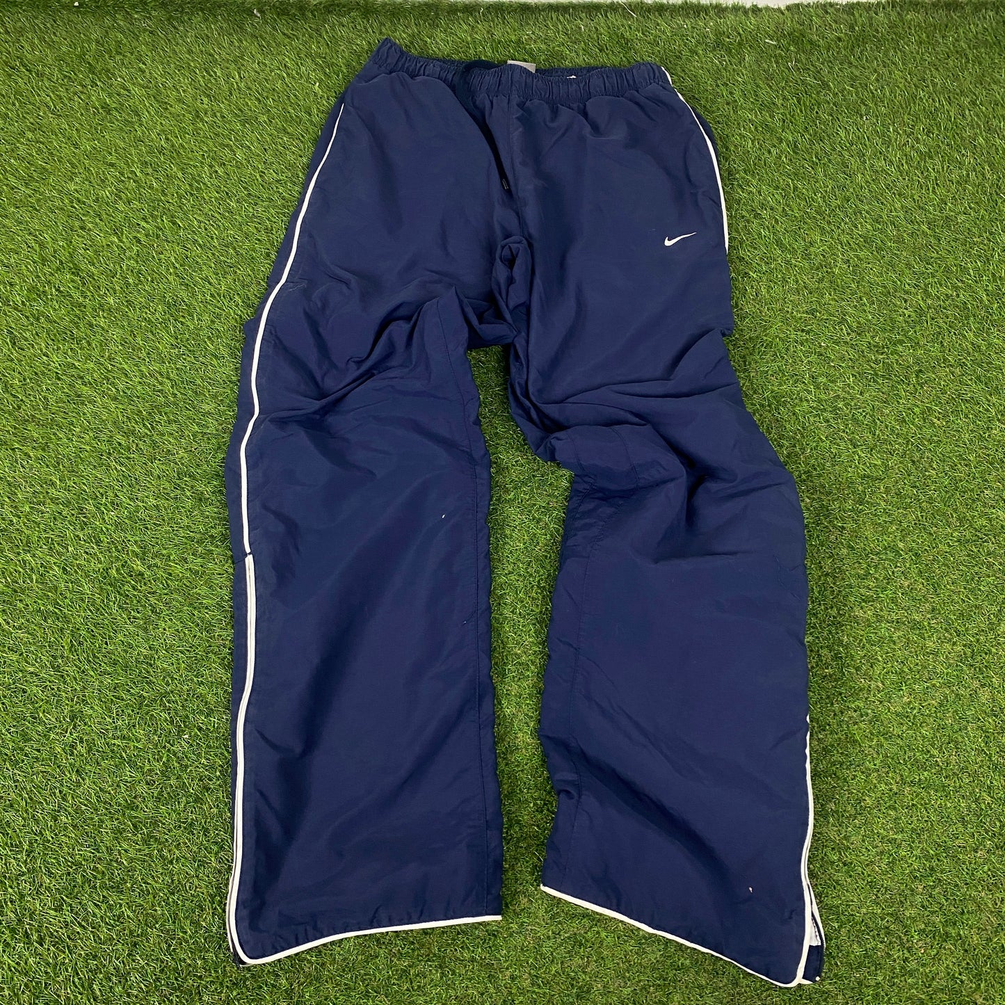 00s Nike Clima Fit Piping Tracksuit Jacket + Joggers Set Baby Blue Large