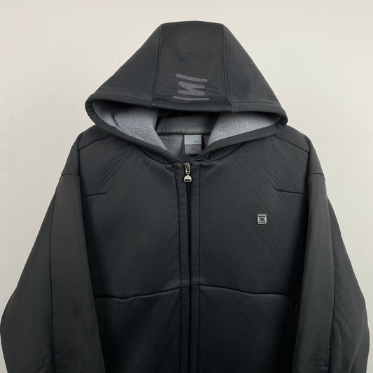 90s Nike Shox Soft Shell Hoodie Grey XL