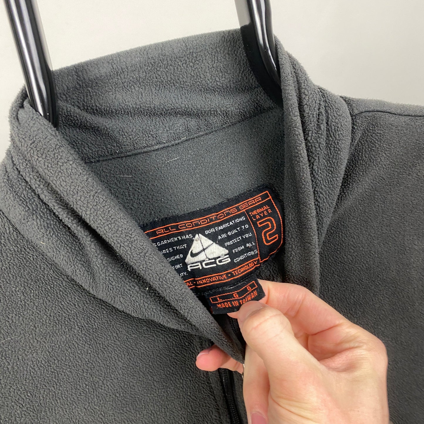 00s Nike ACG Fleece Sweatshirt Grey Large