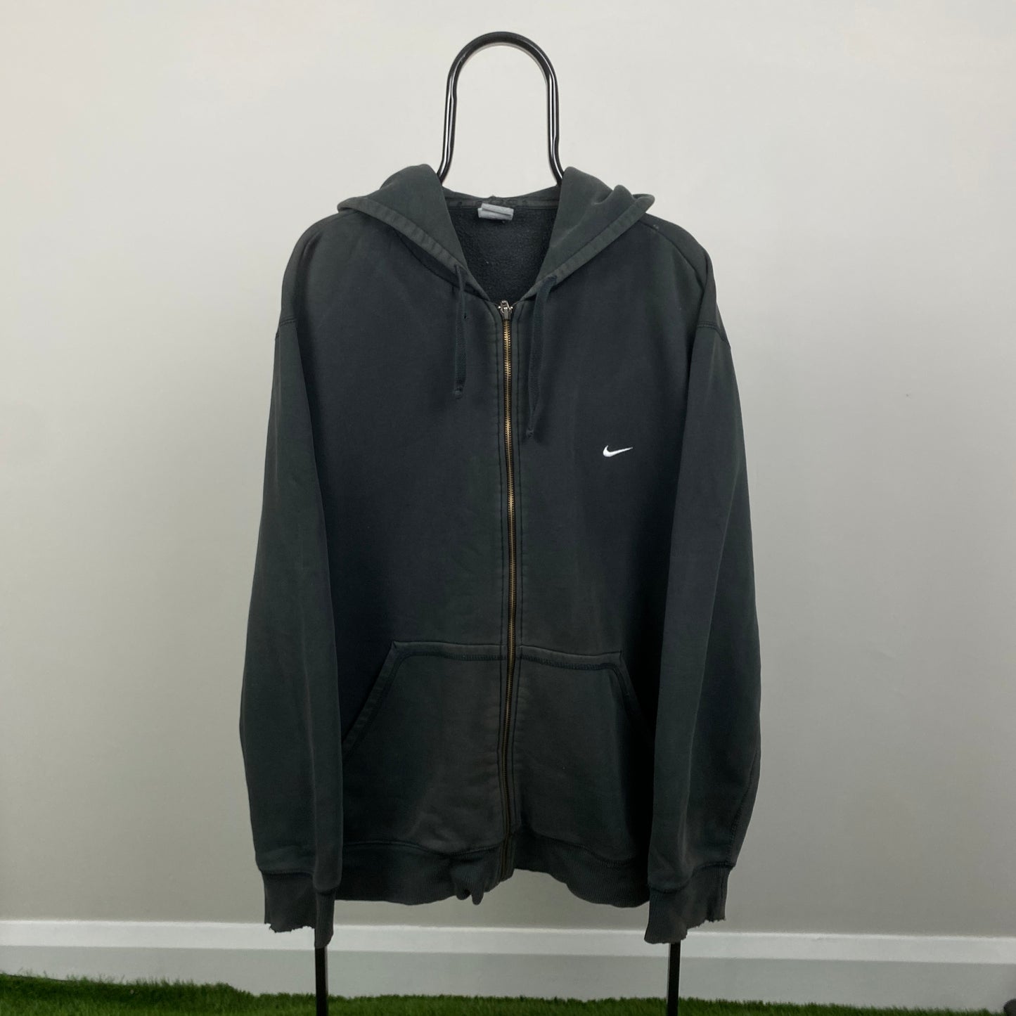 00s Nike Zip Hoodie Black XXL