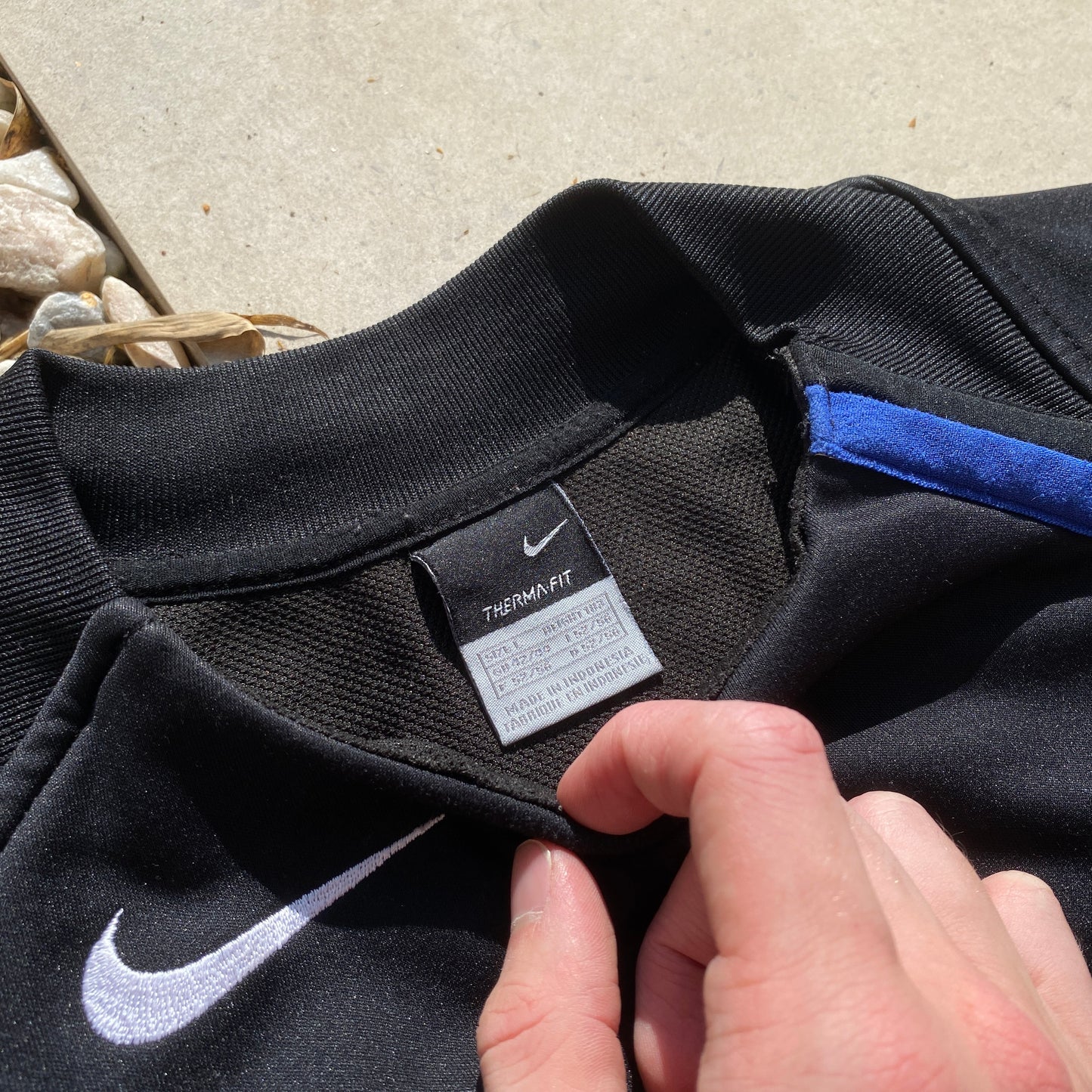 00s Nike Inter Milan Player Issue Therma-Fit Sweatshirt Black Large