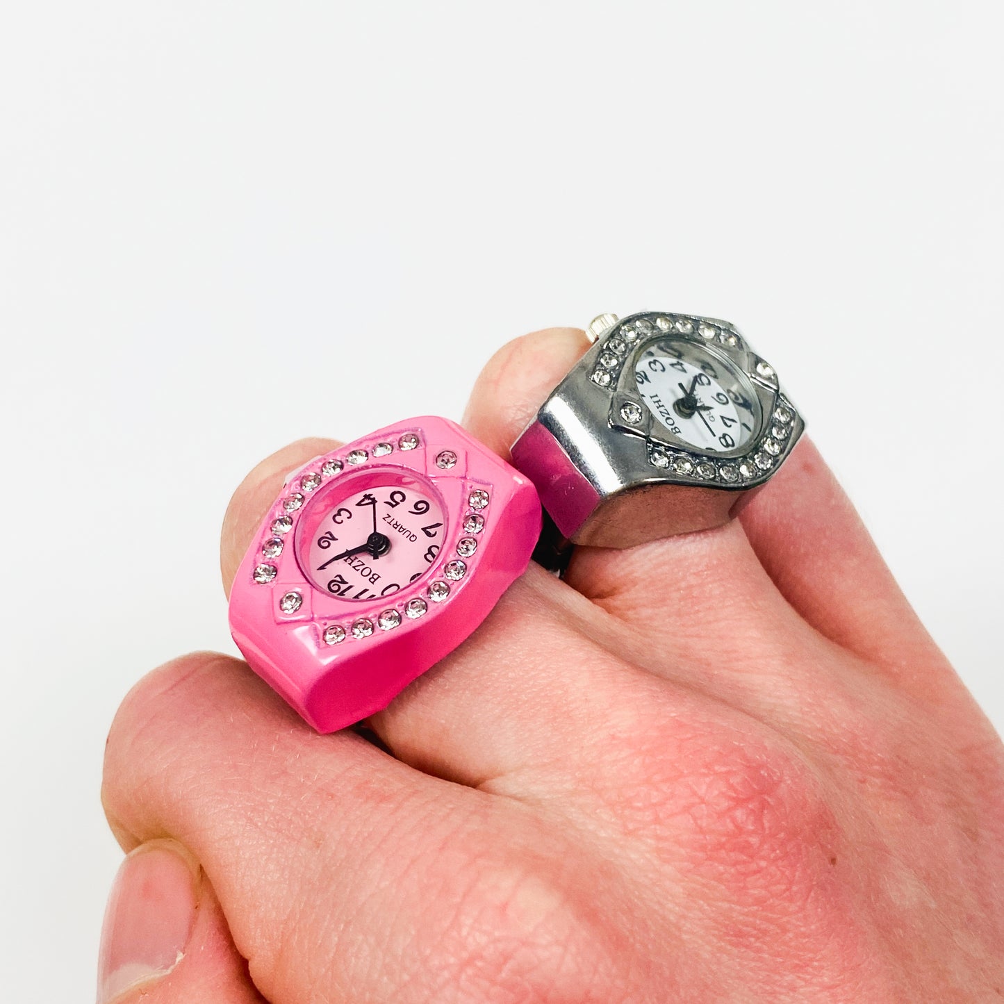 Encrusted Watch Ring Adjustable