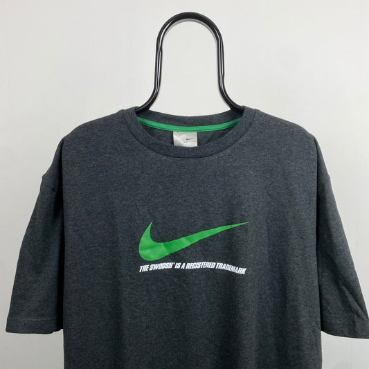 00s Nike Swoosh T-Shirt Grey XXL