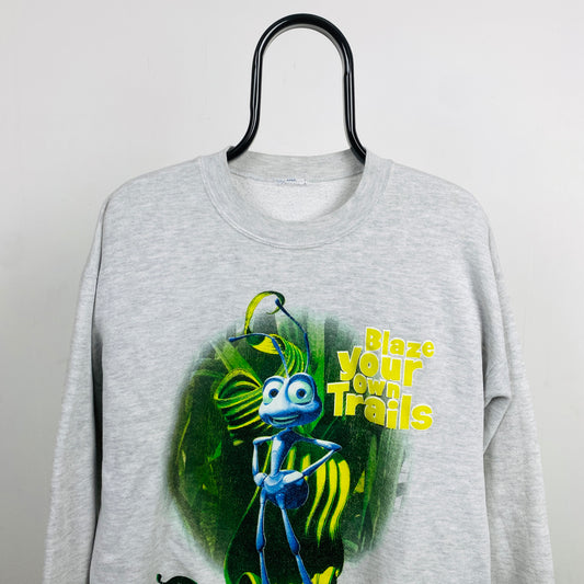 Retro 90s Bugs Life Sweatshirt Grey Small