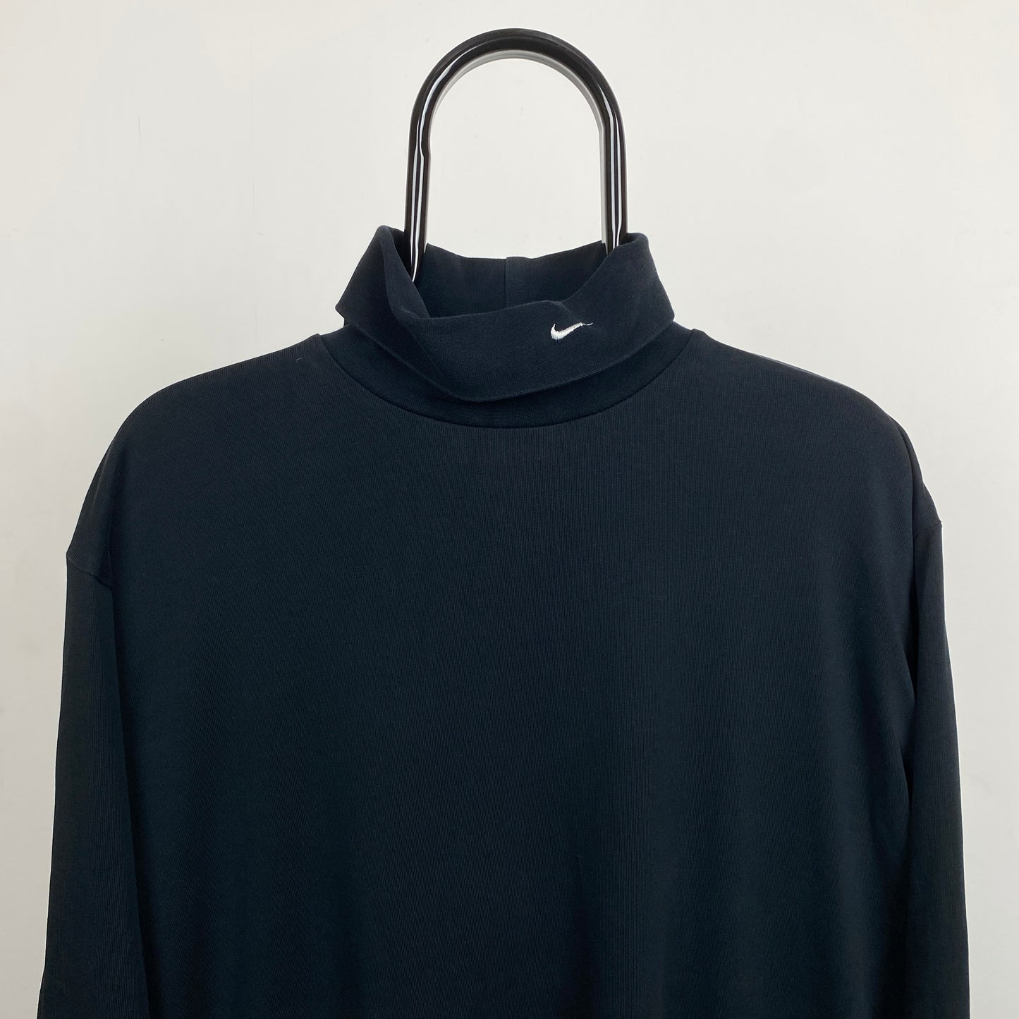 00s Nike Roll Neck Sweatshirt Black XL