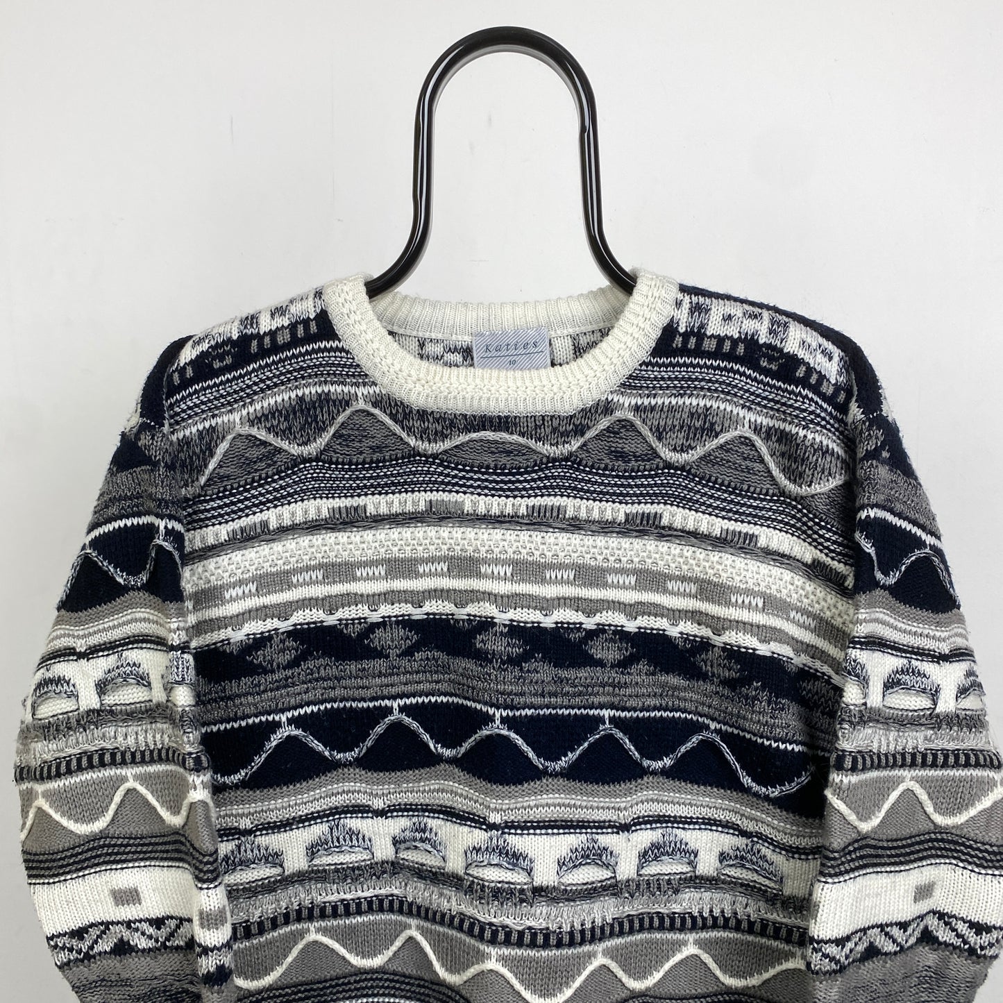 Retro Coogi Style Sweatshirt Black Large