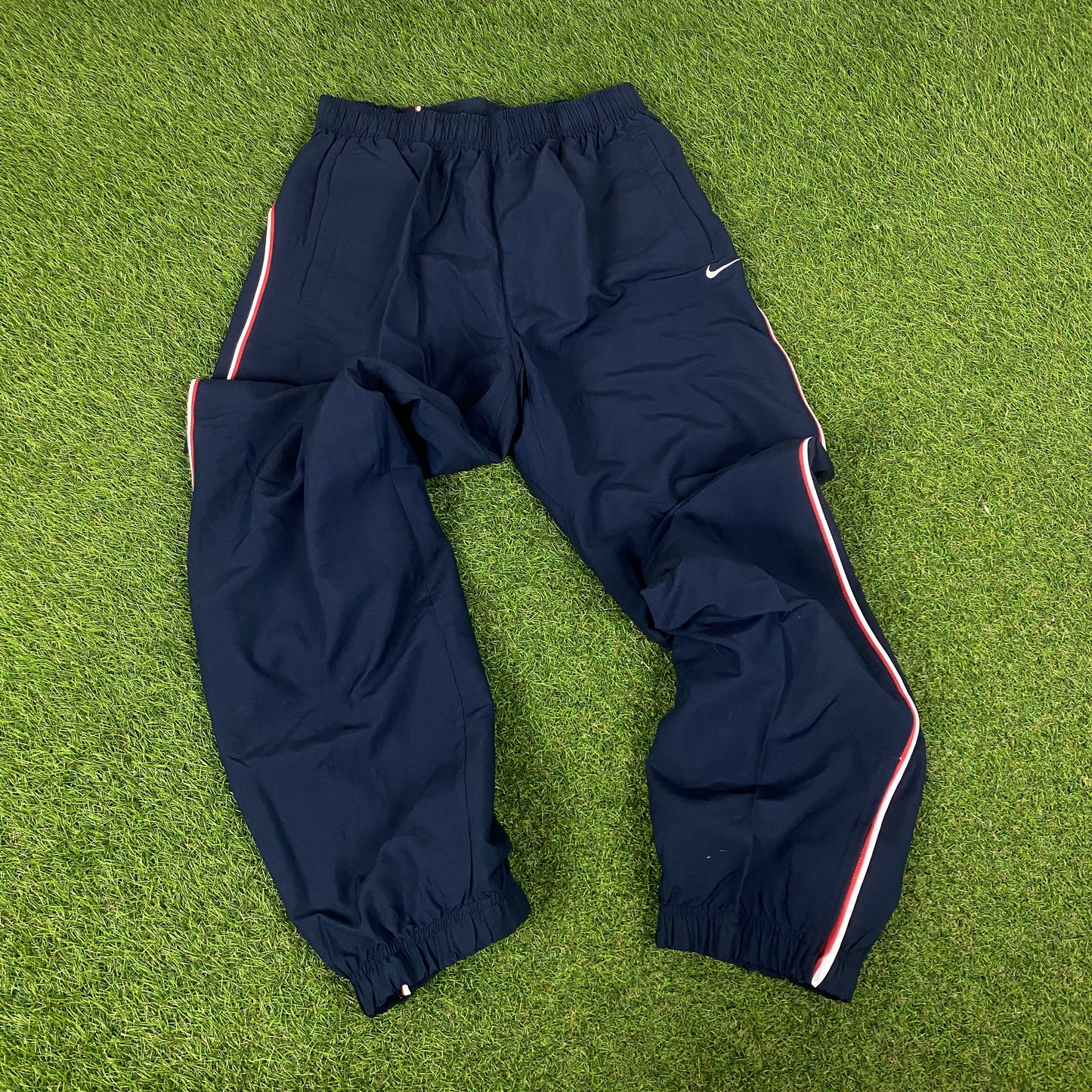 90s Nike Barcelona Windbreaker Jacket + Joggers Set Blue Small