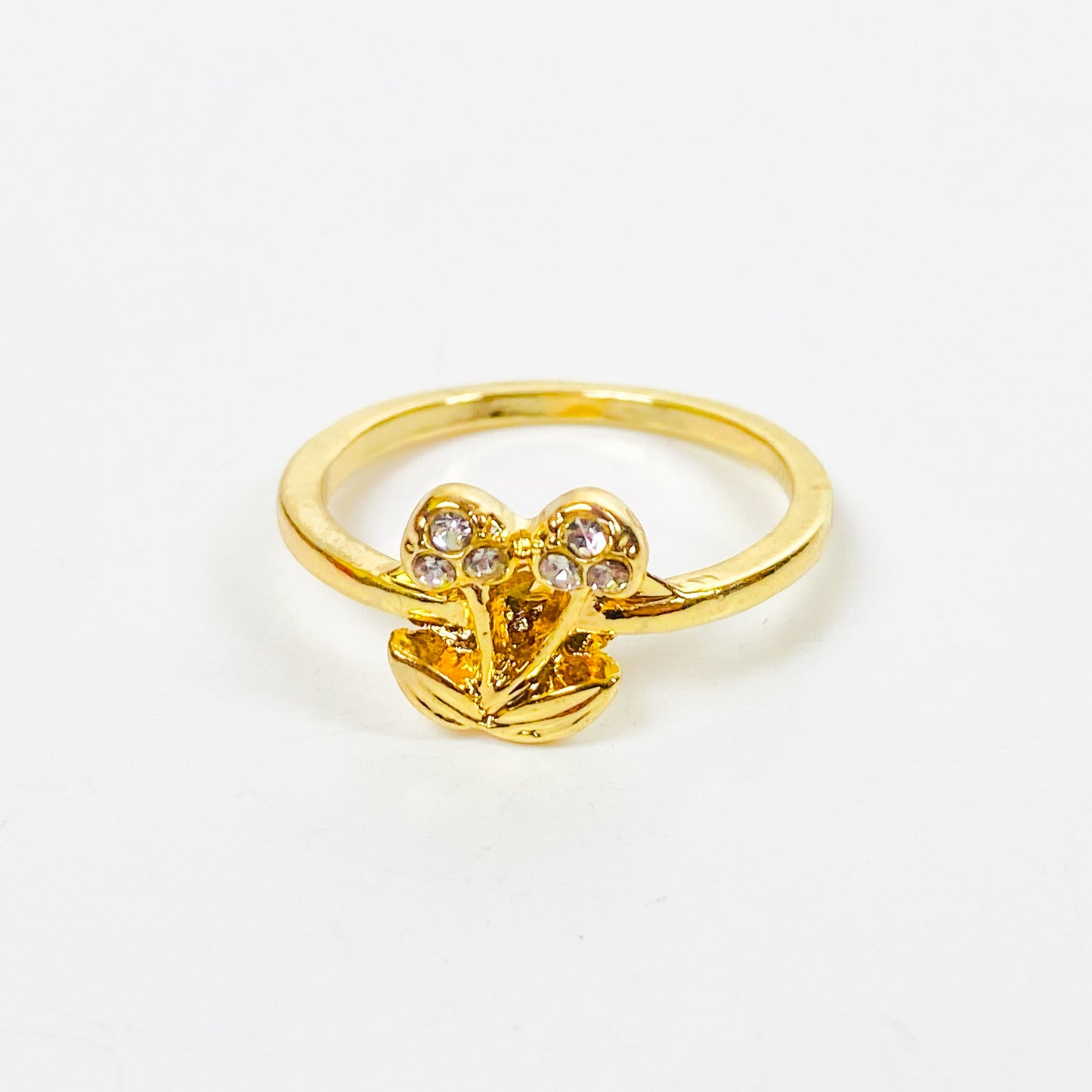 Dainty Cherry Ring Gold