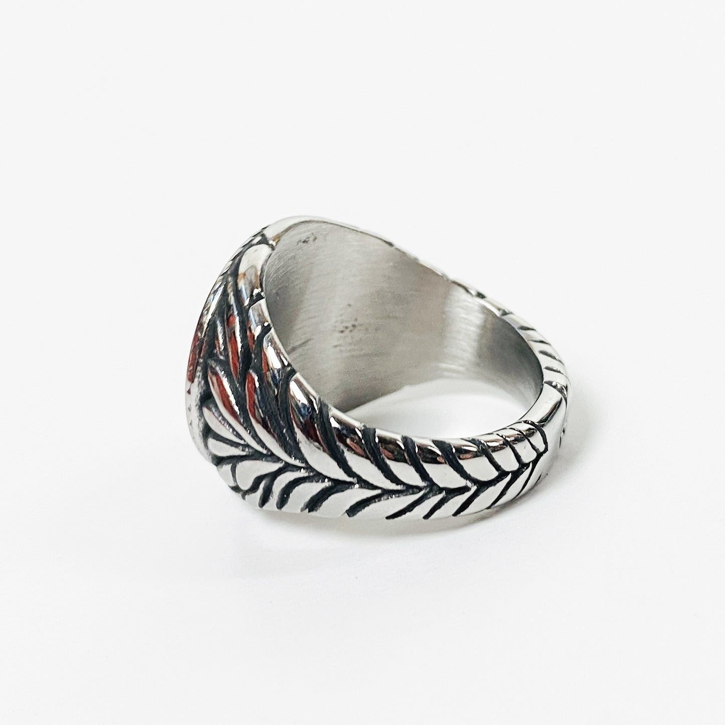 Caeser Roman Signet Ring Silver