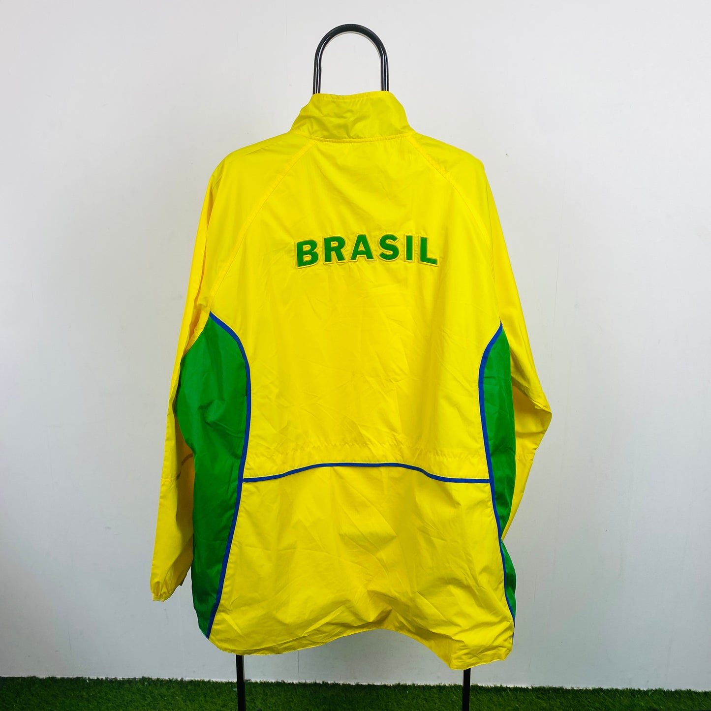 90s Nike Brazil Windbreaker Jacket Yellow XL
