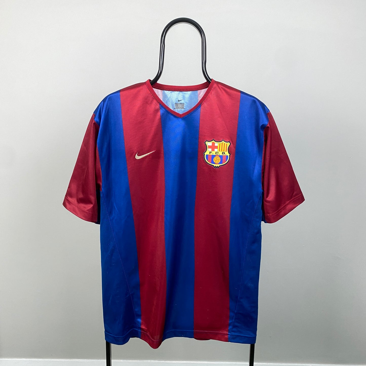 00s Barcelona Football Shirt T-Shirt Red Medium
