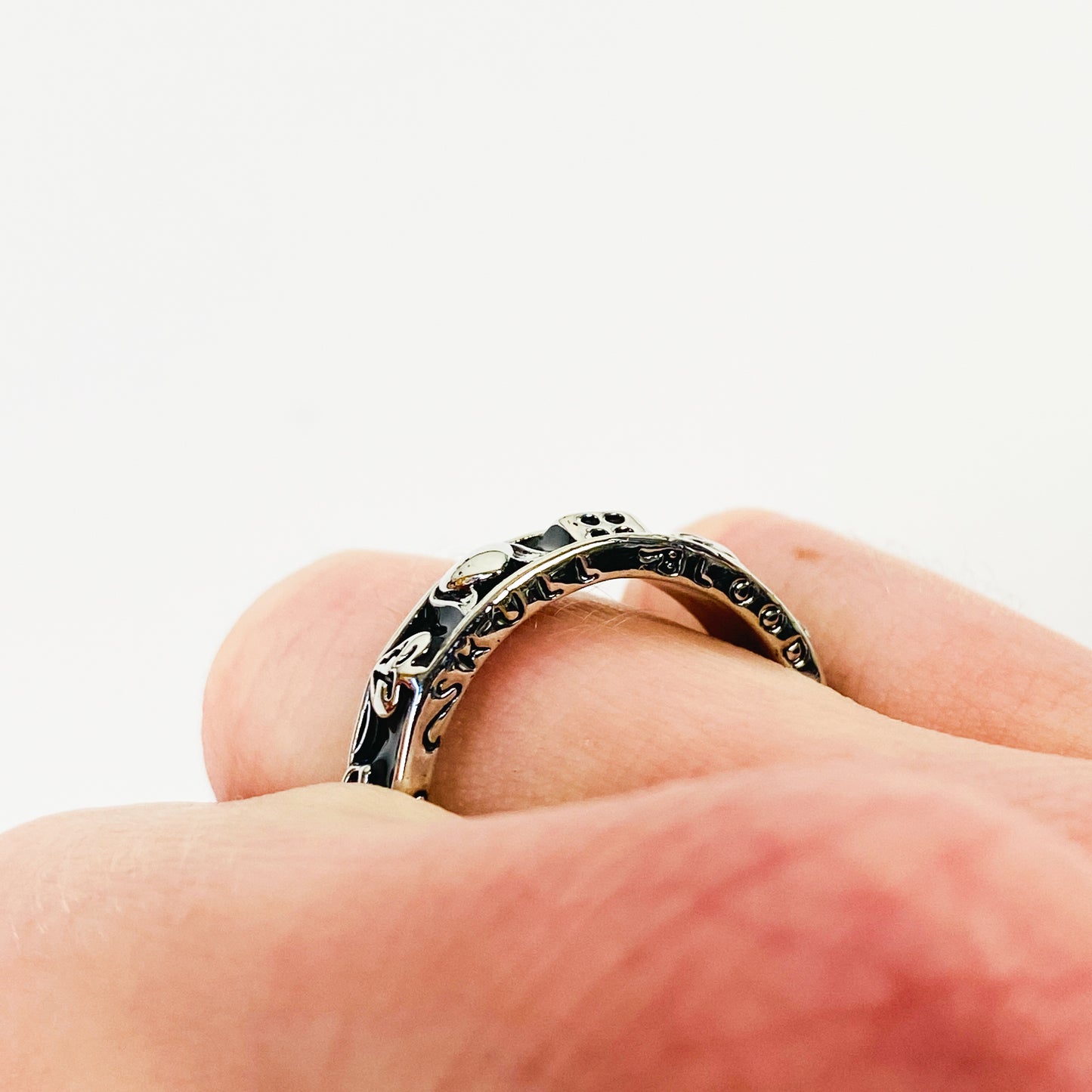 Retro Vintage Skull Ring Silver