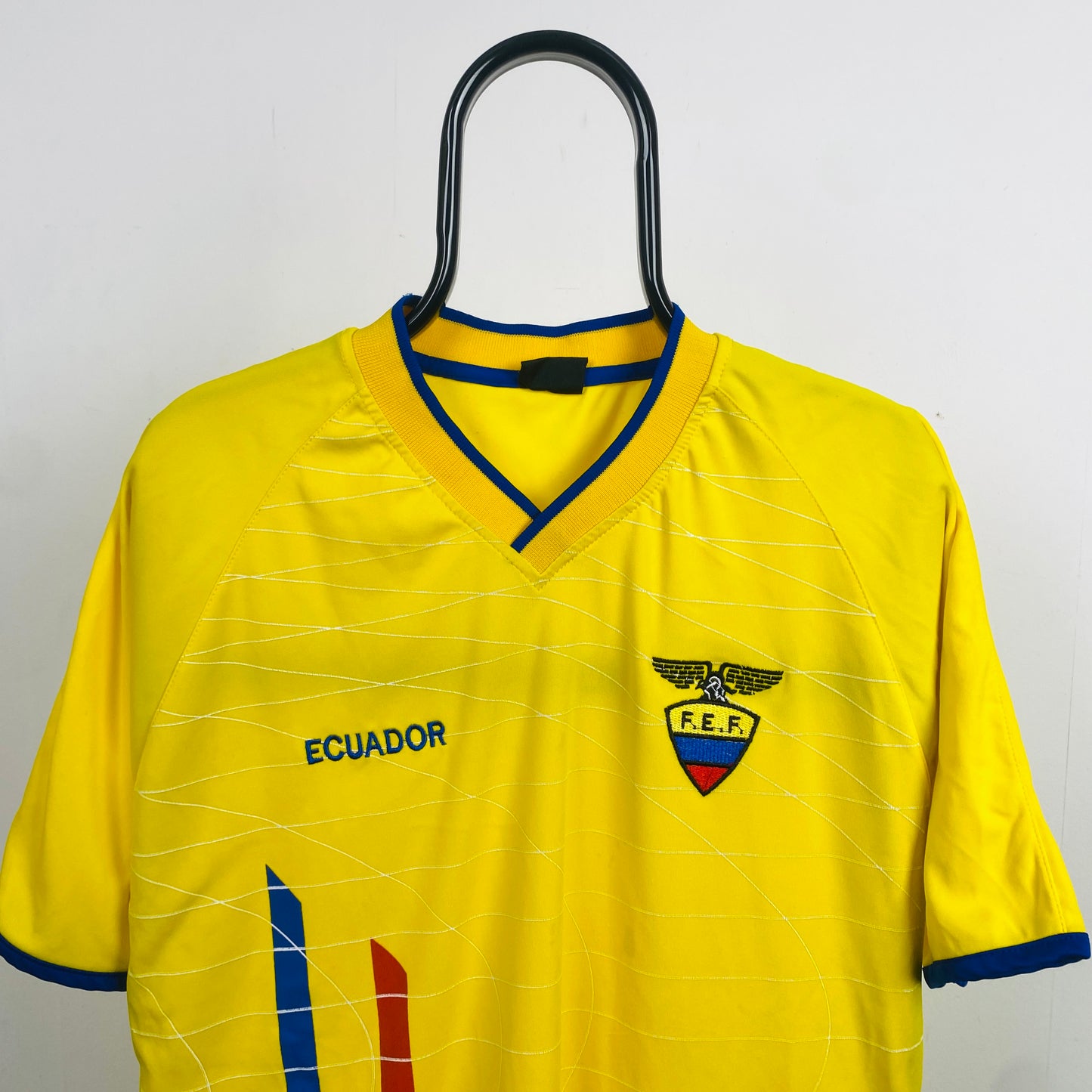 Retro Ecuador Football Shirt T-Shirt Yellow Large