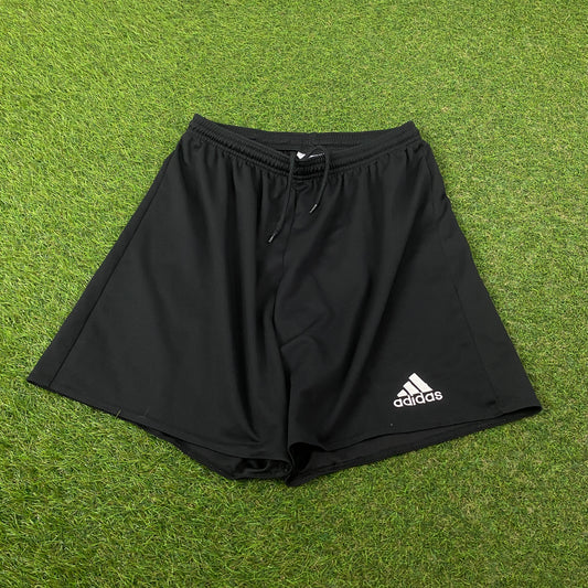 00s Adidas Football Shorts Black Medium