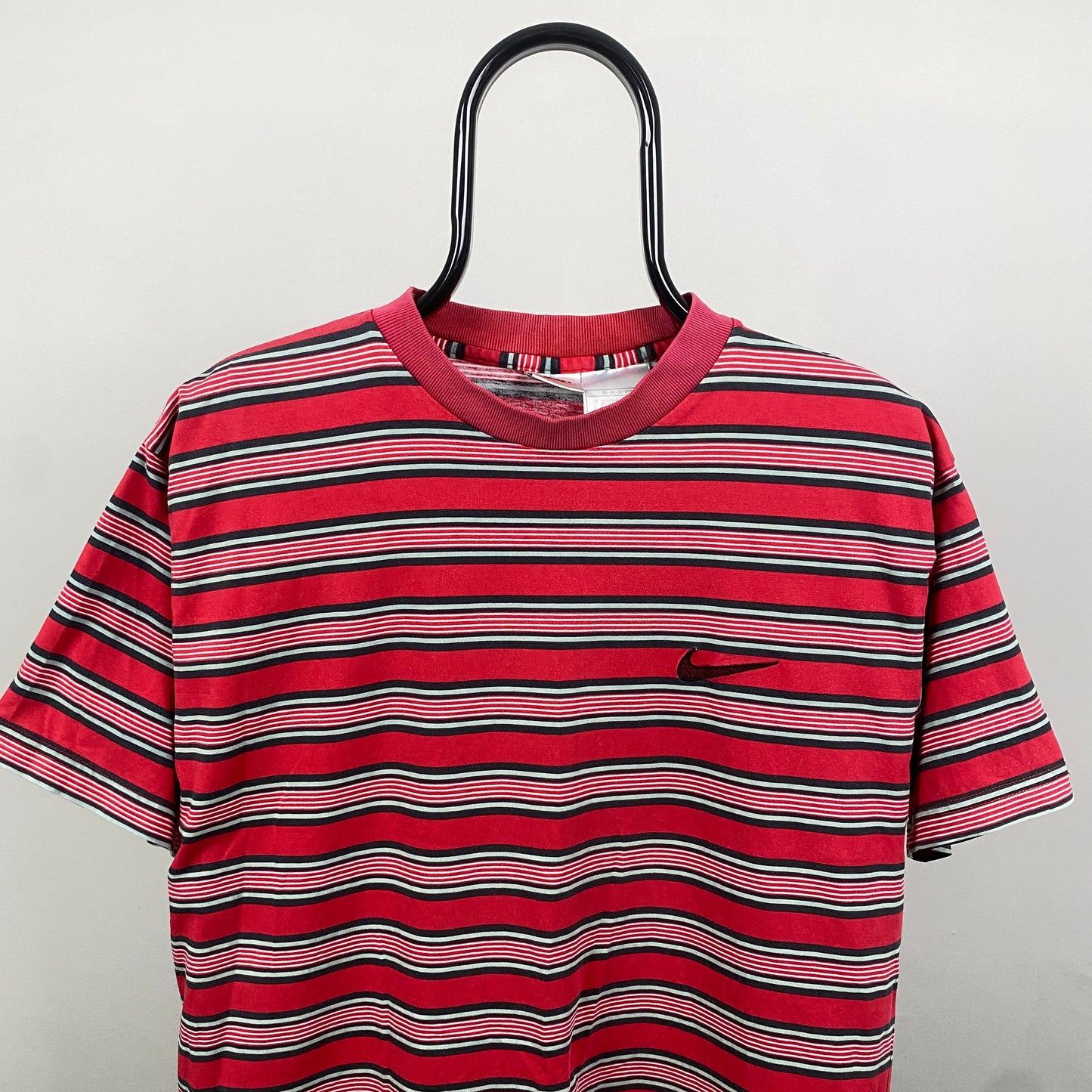 90s Nike Striped T-Shirt Red XL