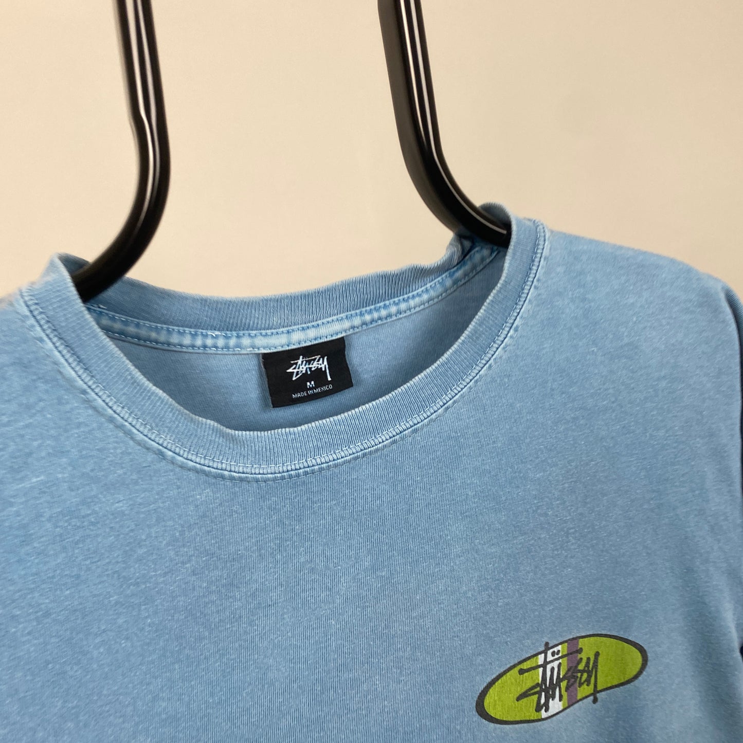 00s Stussy T-Shirt Blue Medium