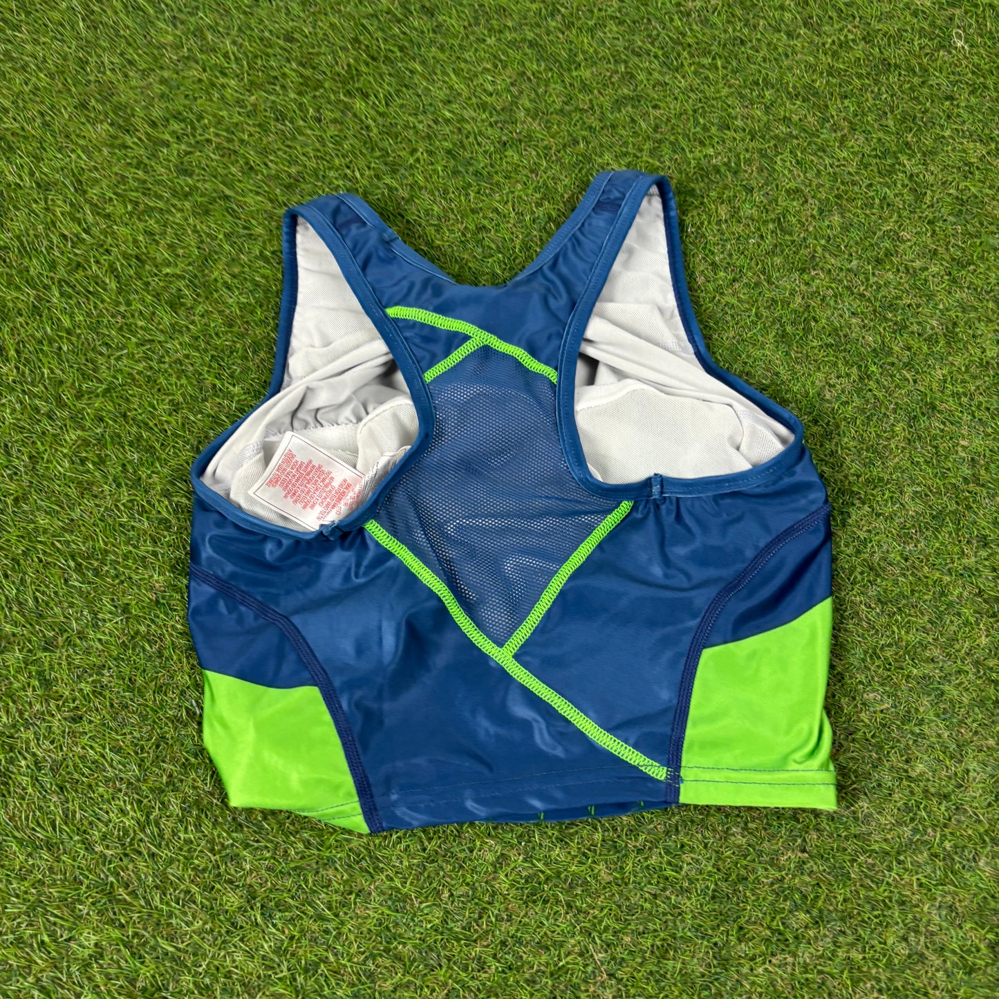 90s Nike Sports Bra Vest T-Shirt Green Small