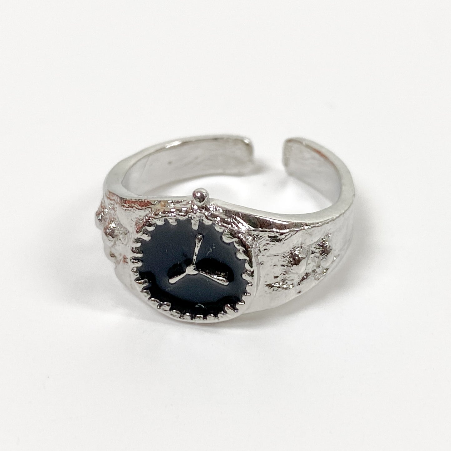 Watch Ring Silver Adjustable