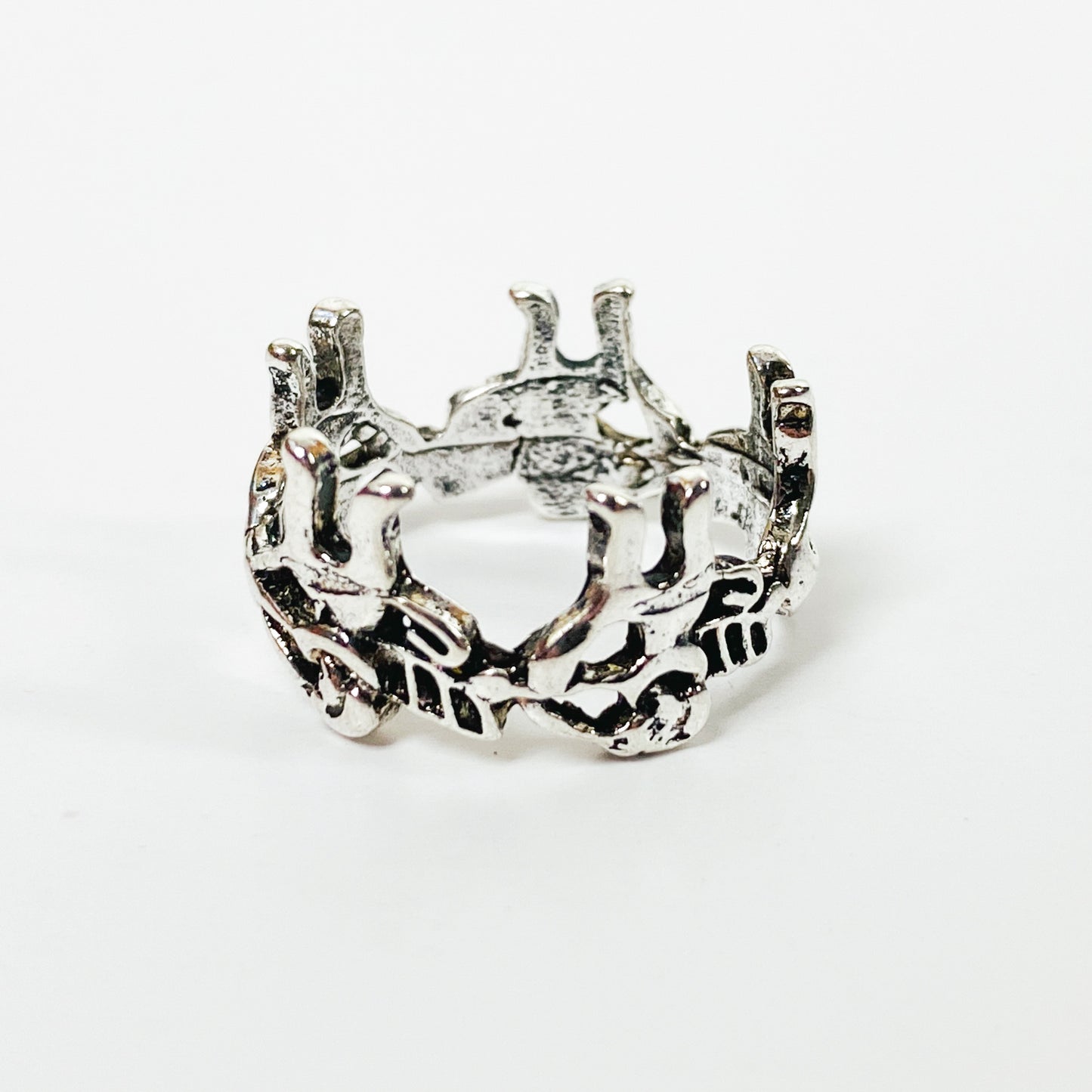 Retro Cherub Pinky Ring Silver