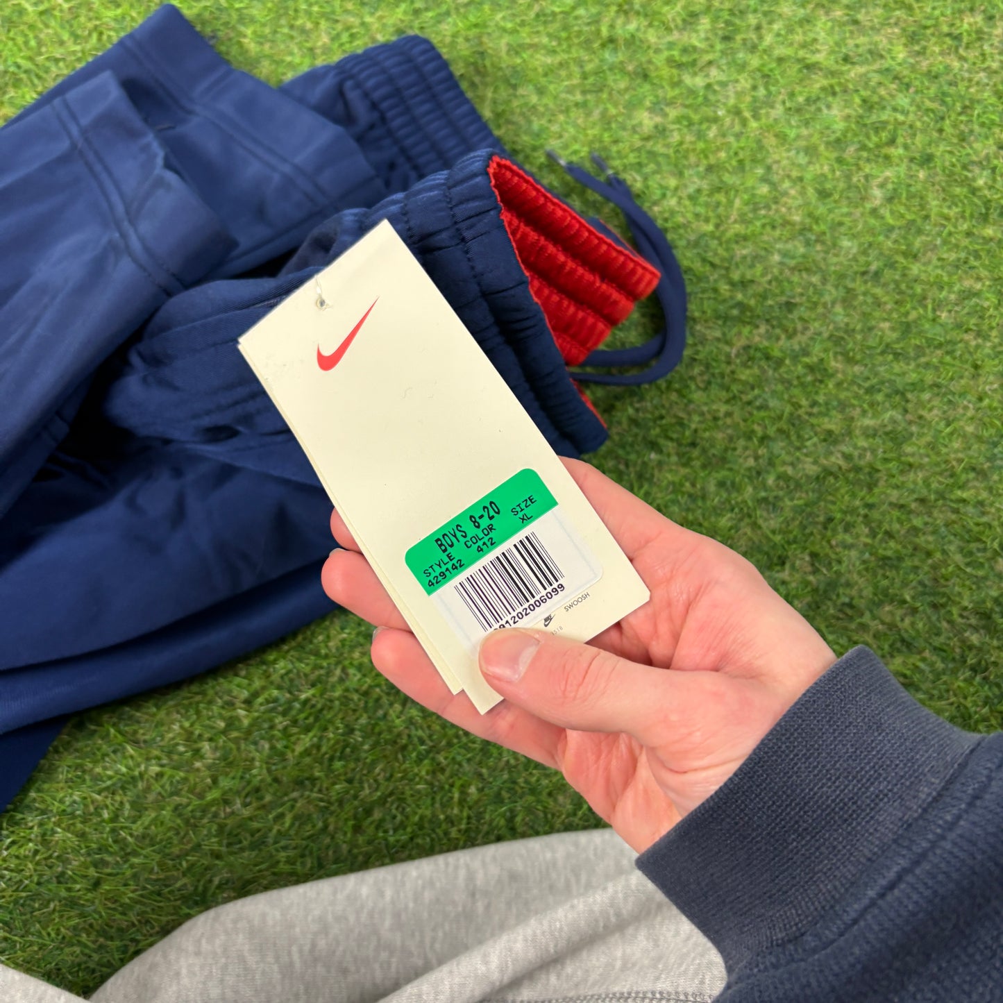 90s Nike Nylon Joggers Blue Small