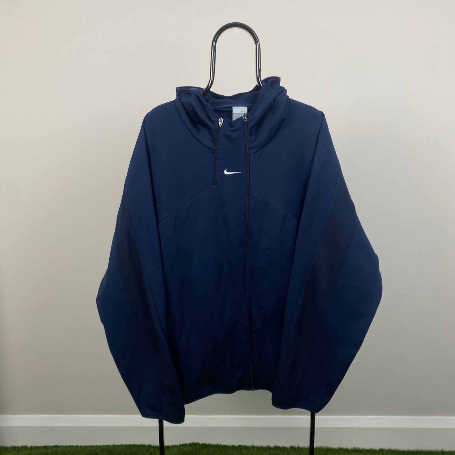00s Nike Air Max Centre Swoosh Hoodie Blue XXL