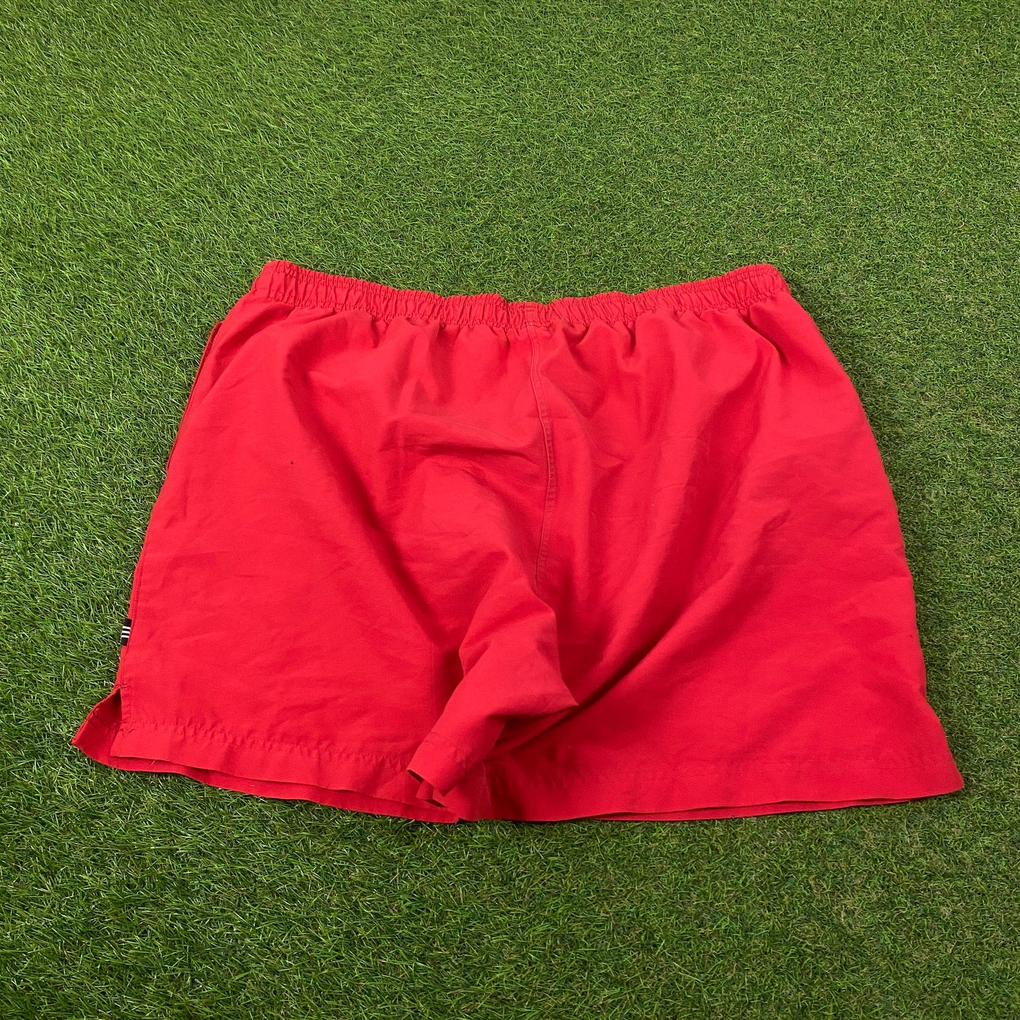 90s Adidas Trefoil Shorts Red Large