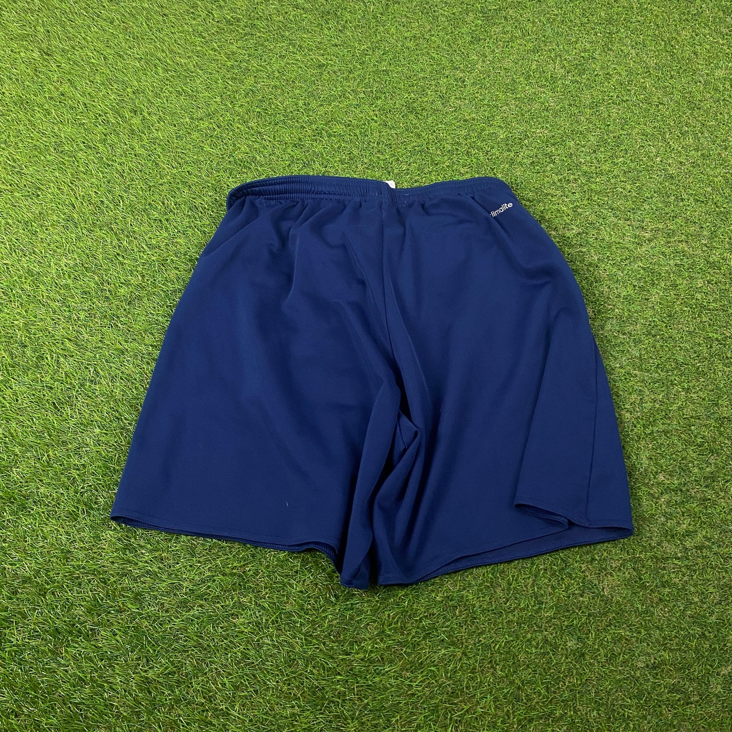 00s Adidas Football Shorts Blue Medium