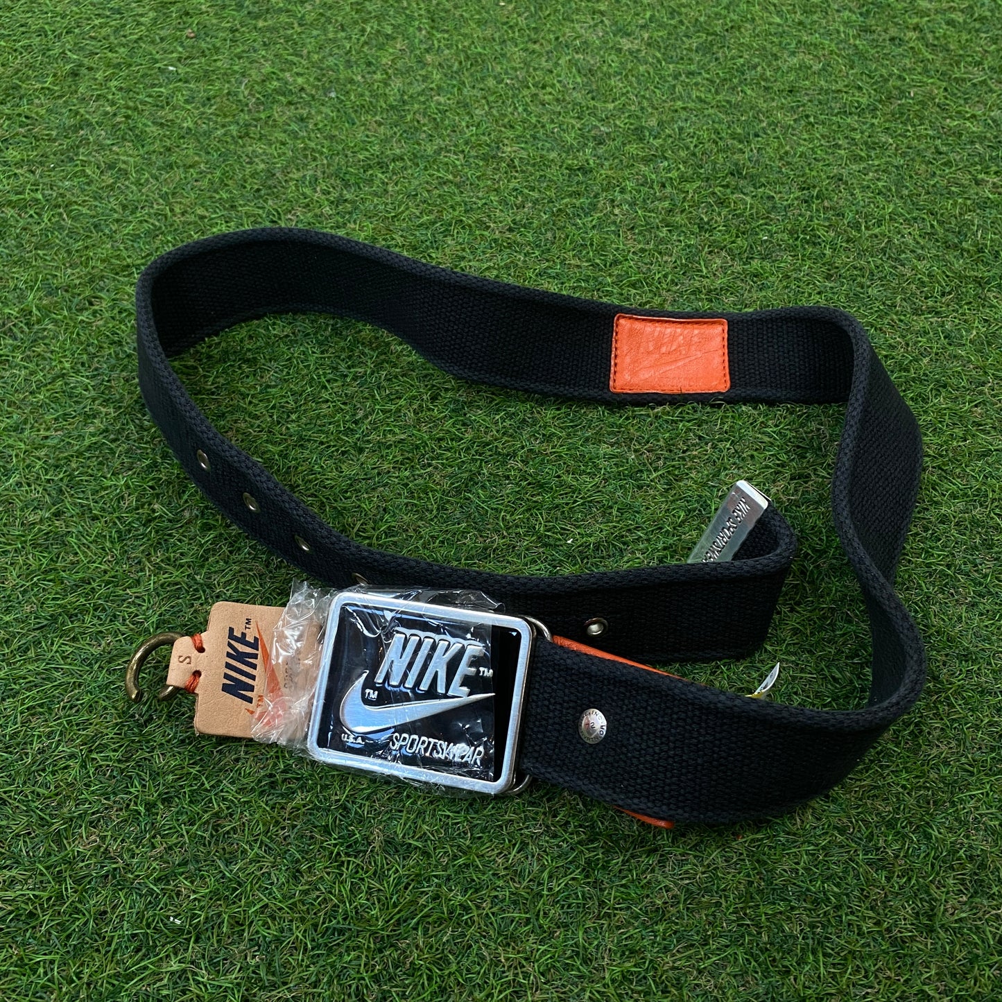 90s Nike Fabric Buckle Belt Black