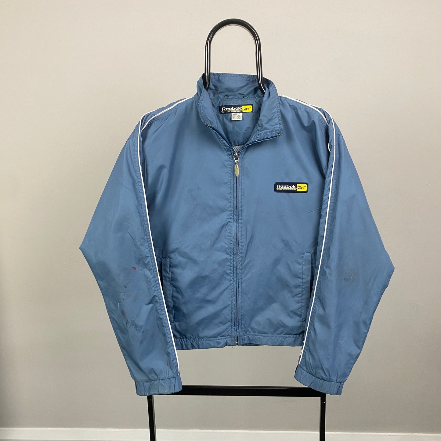 Retro Reebok Windbreaker Jacket Blue Small