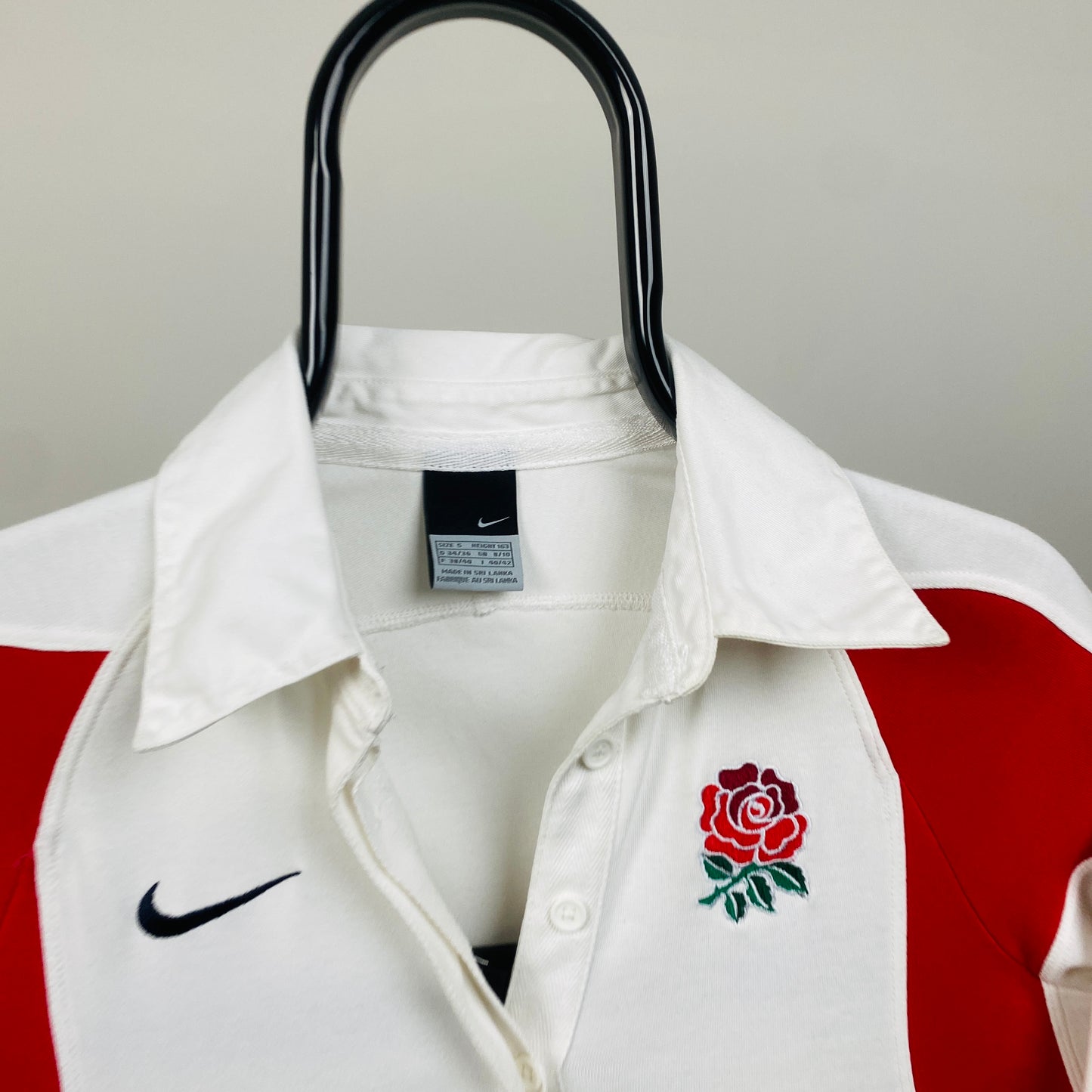 00s Nike England Rugby Sweatshirt White Womens Small