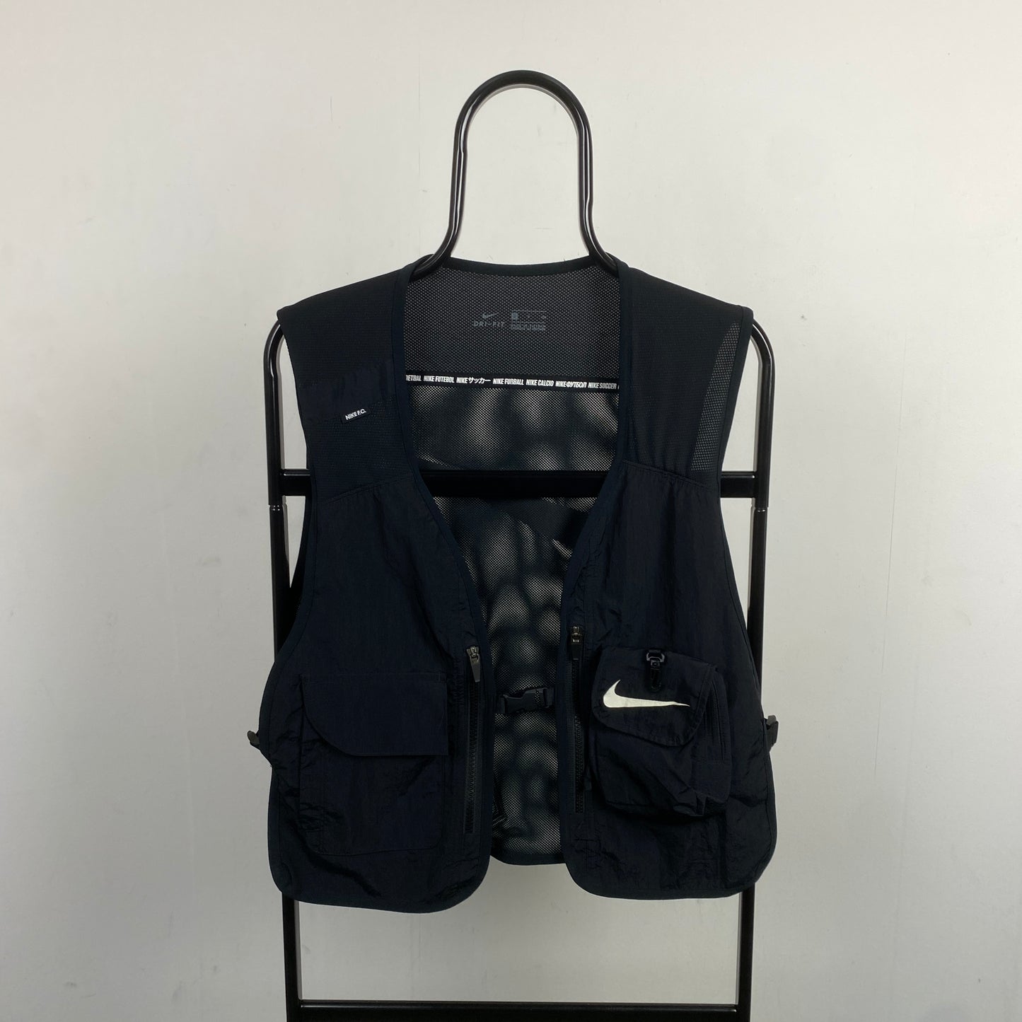 00s Nike Running Vest Windbreaker Jacket Black Small