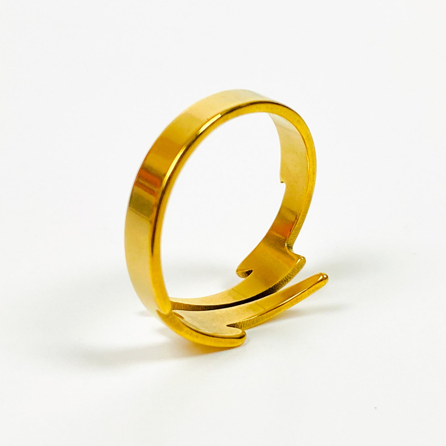 Vintage Retro Adjustable Lightning Ring Gold