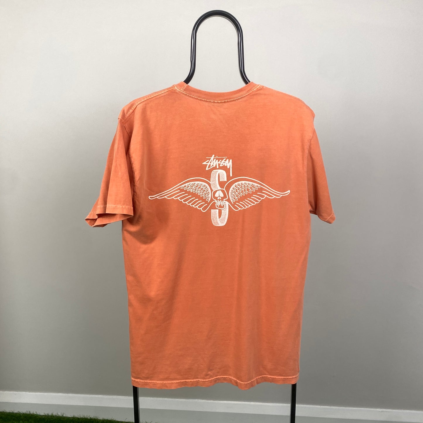 00s Stussy T-Shirt Orange Medium