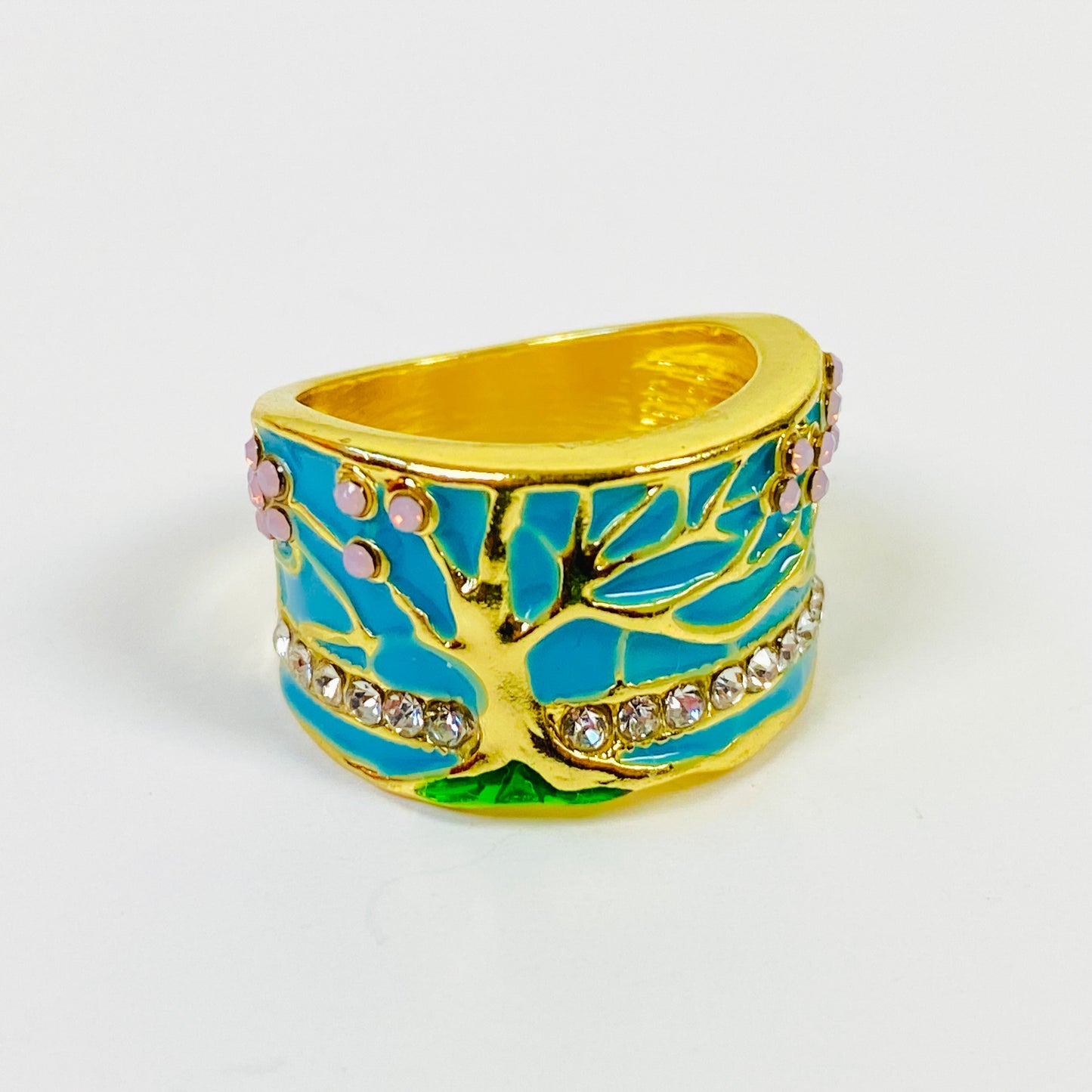 Retro Vintage Tree Ring Gold