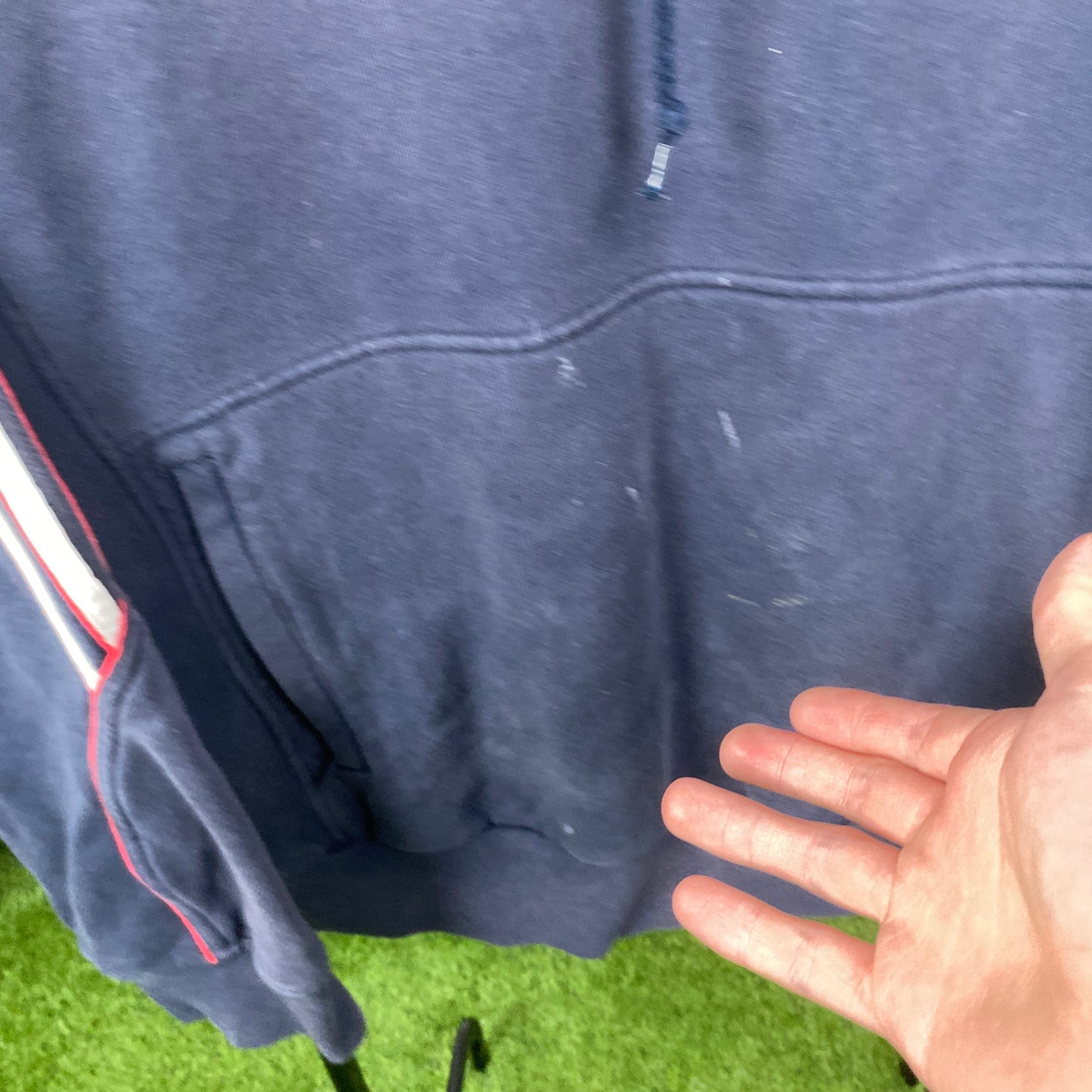 00s Adidas Hoodie Blue Large