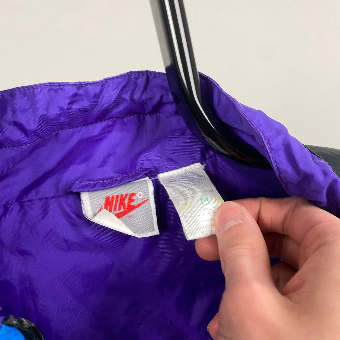 90s Nike Windbreaker Jacket Black Medium