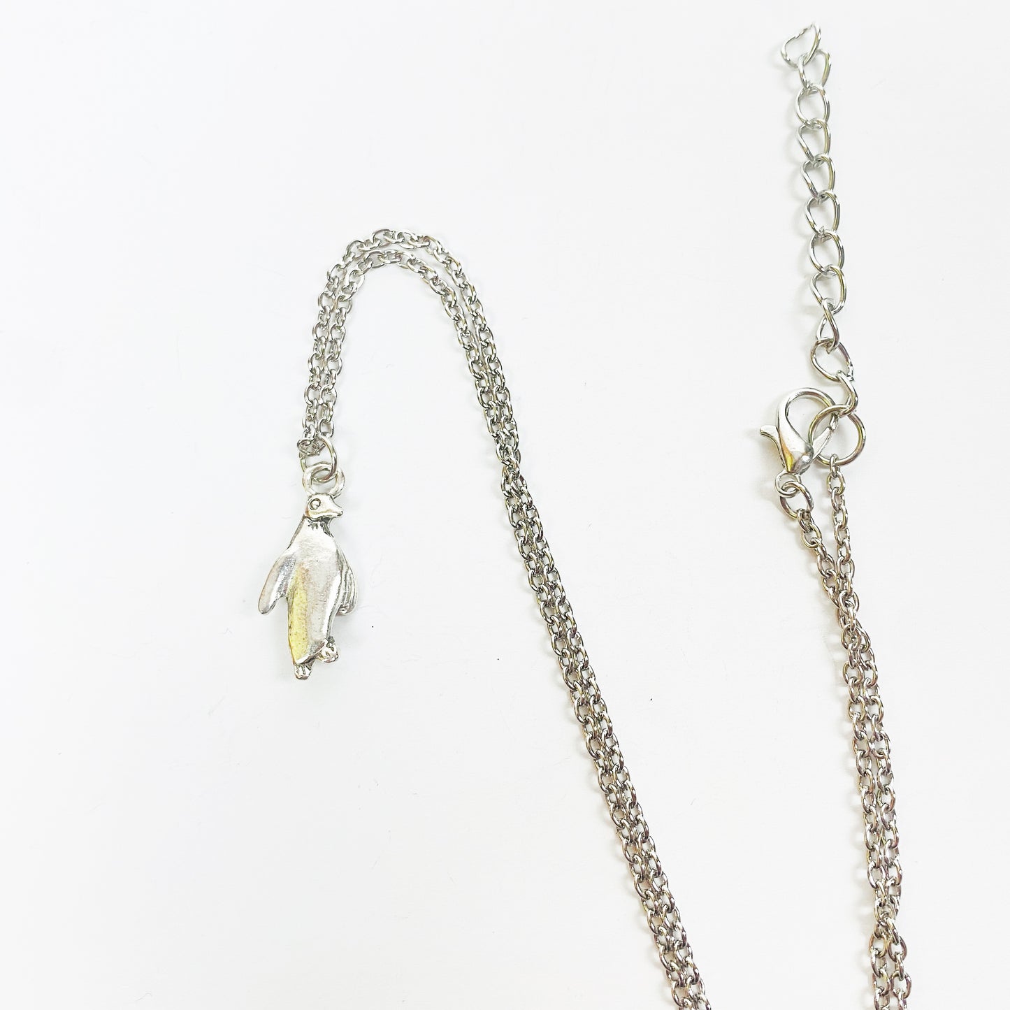 Antique Penguin Necklace Chain Silver