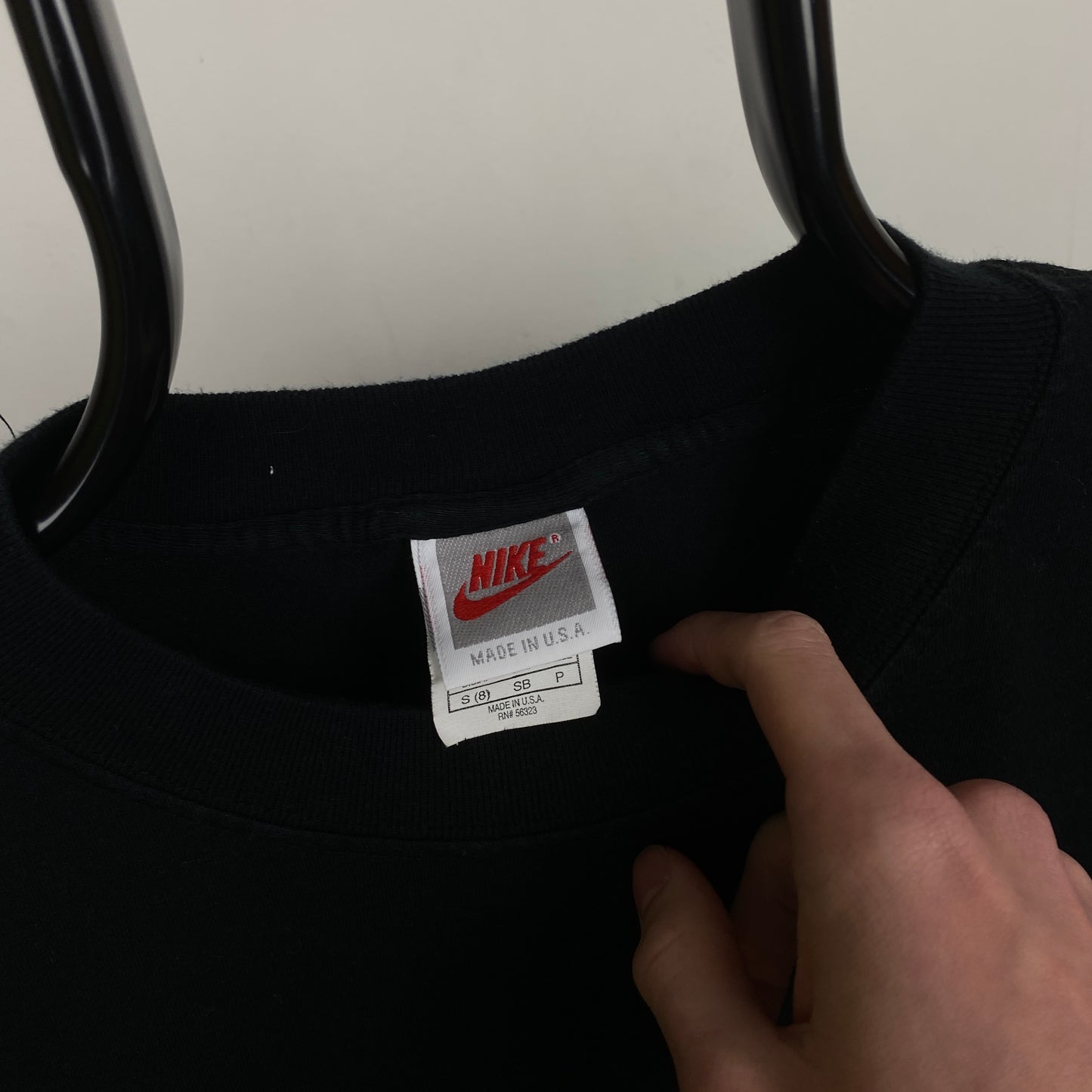 90s Nike Blank T-Shirt Black Small