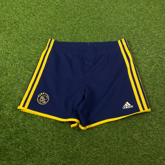 90s Adidas Ajax Football Shorts Blue Small