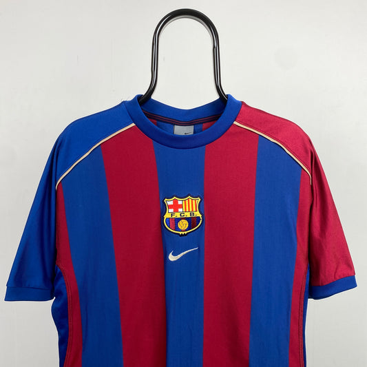 2000/01 Nike Barcelona Training Football Shirt T-Shirt Red Large