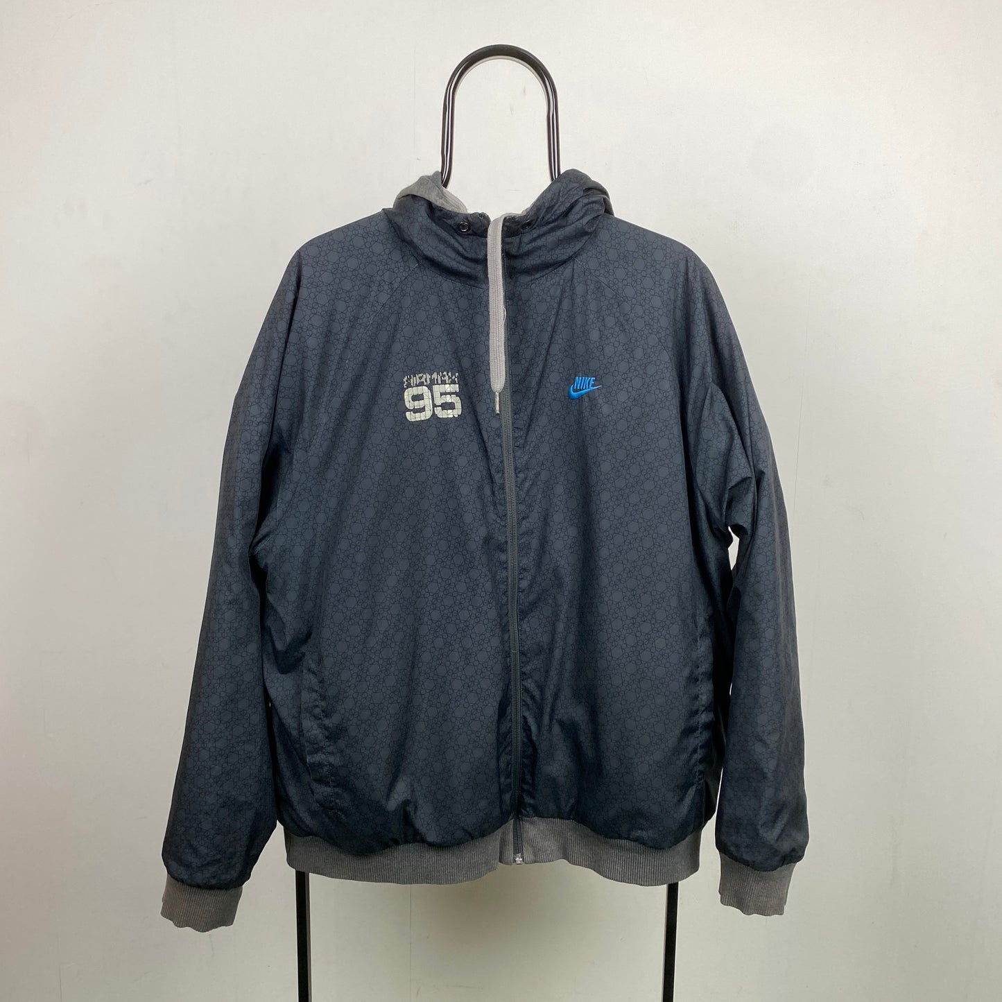00s Nike Air Max 95 Reversible Hoodie Jacket Grey Large