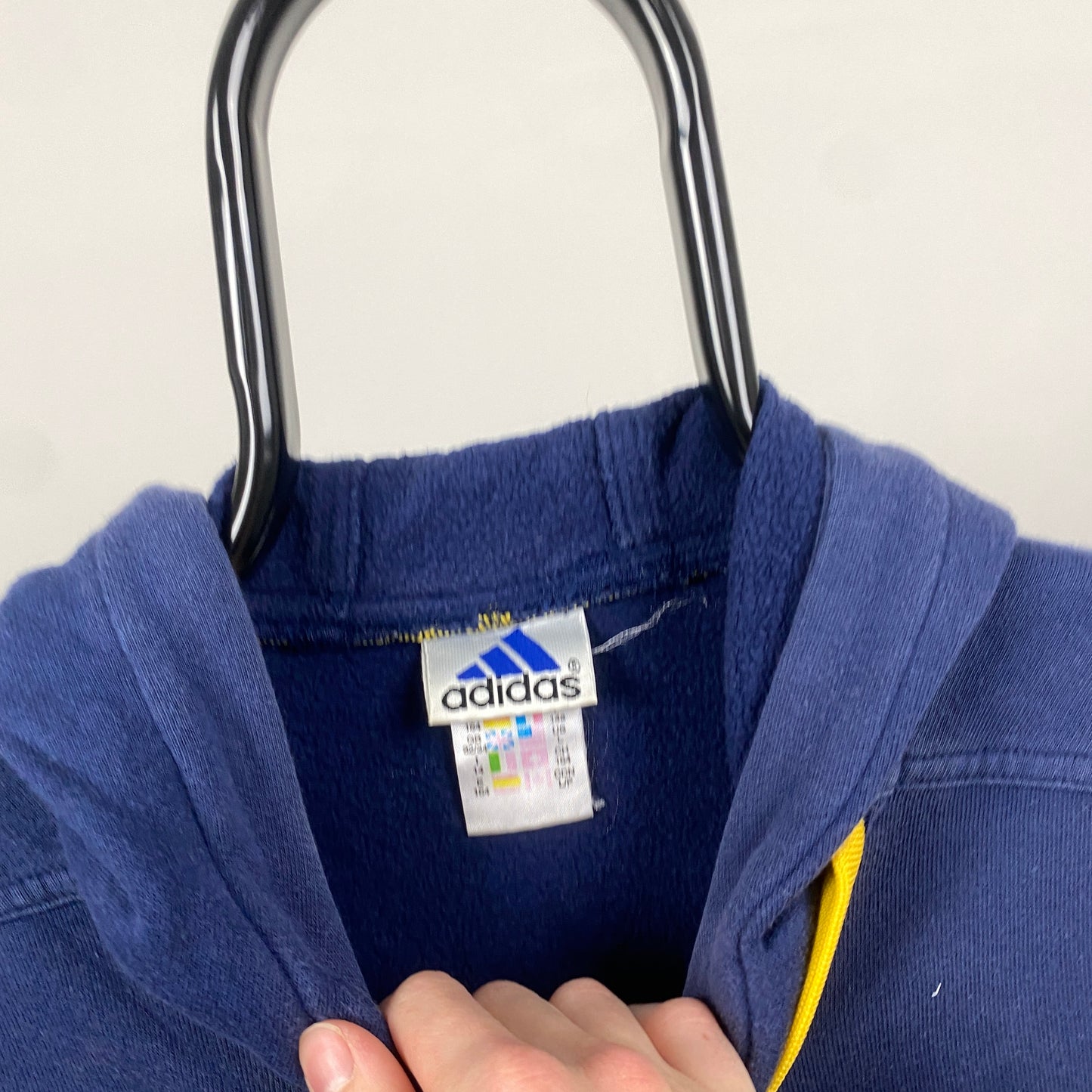 90s Adidas Basketball Hoodie Blue XS